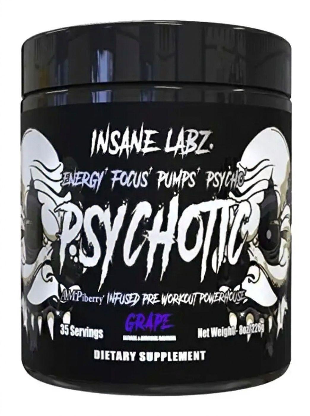 Psychotic Black Pre Workout 228 grs Grape INSANE LABZ-0