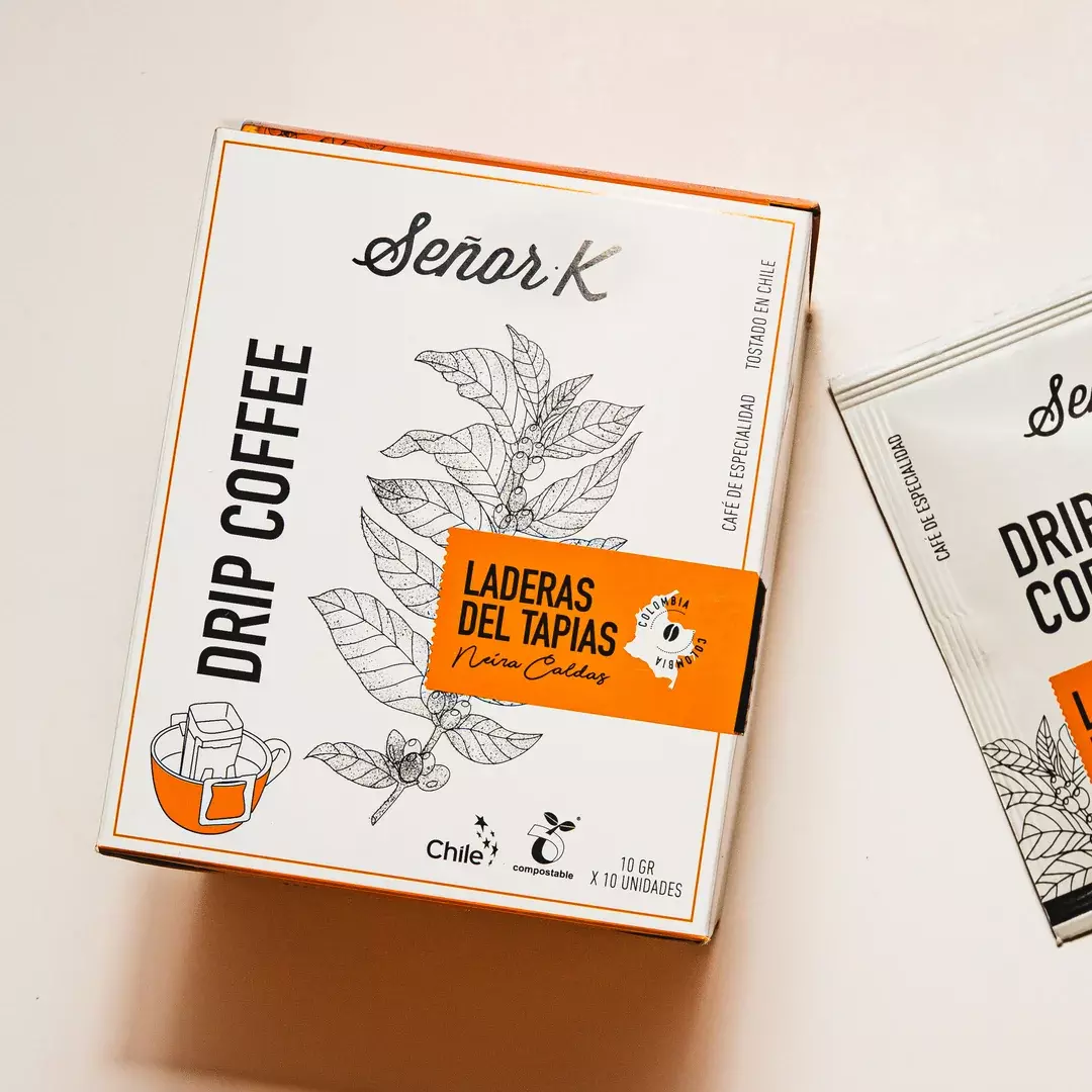 Drip Coffee Laderas del Tapia 10 grs x 10 Unidades Colombia SEÑOR K-1