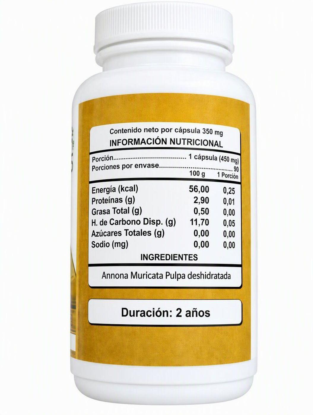Graviola 90 Capsulas 450mg AURA VITALIS Aura Vitalis | Paris.cl