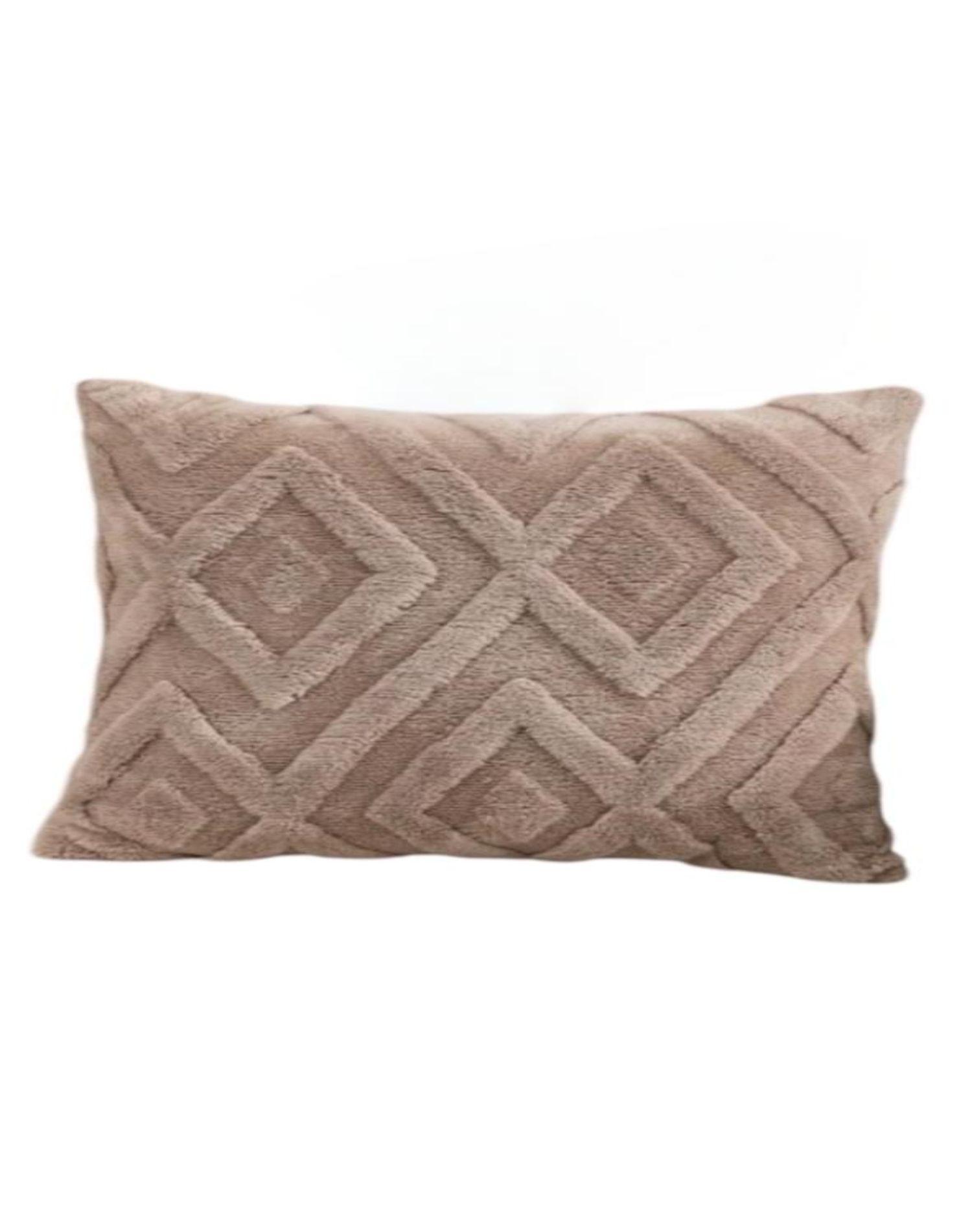 Set de 4 Fundas de Cojín Estilo Trenzado-Marrón-0