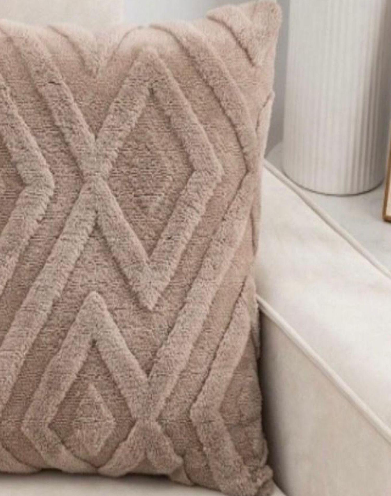 Set de 4 Fundas de Cojín Estilo Trenzado-Marrón-2