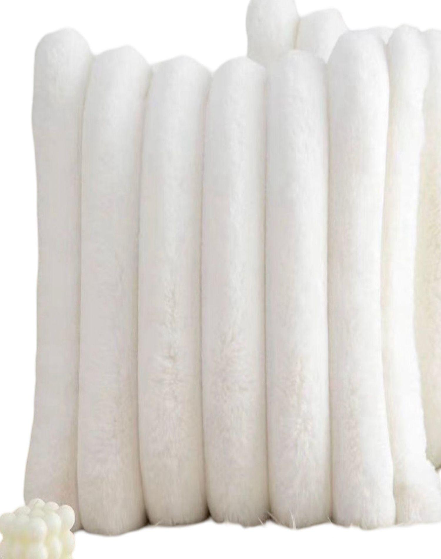 Juego de 2 Fundas de Cojín Plush-Blanco-1