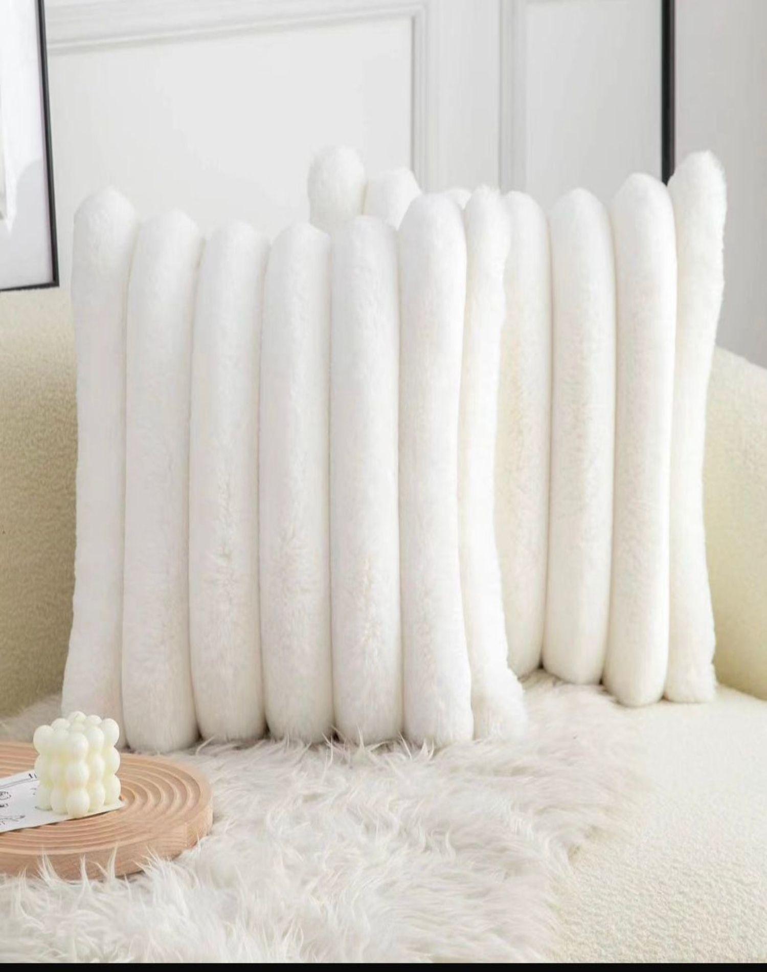 Juego de 2 Fundas de Cojín Plush-Blanco-2