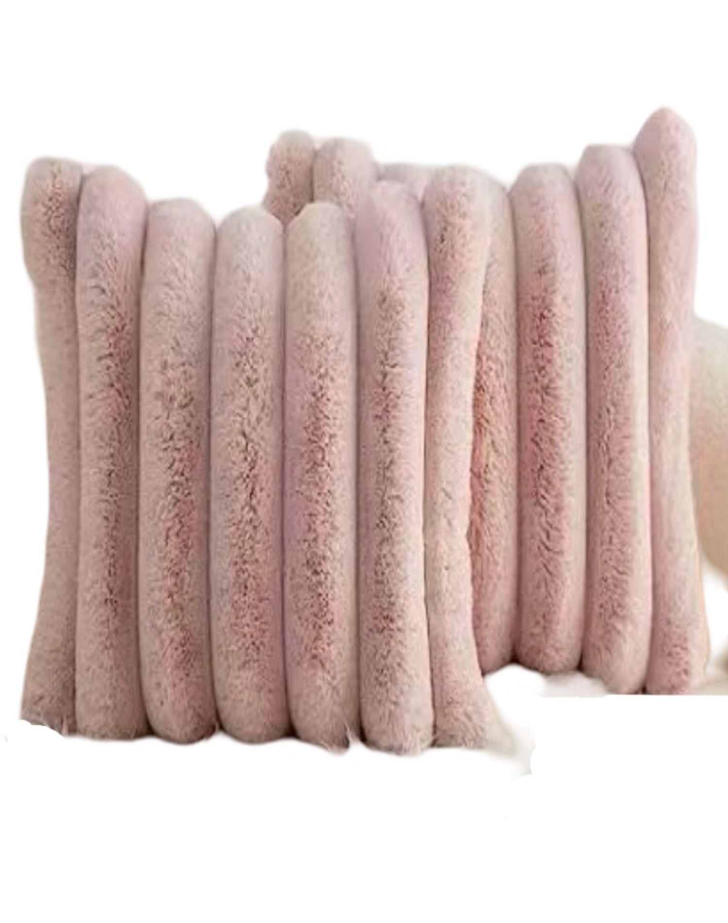 Juego de 2 Fundas de Cojín Plush-Blanco-0