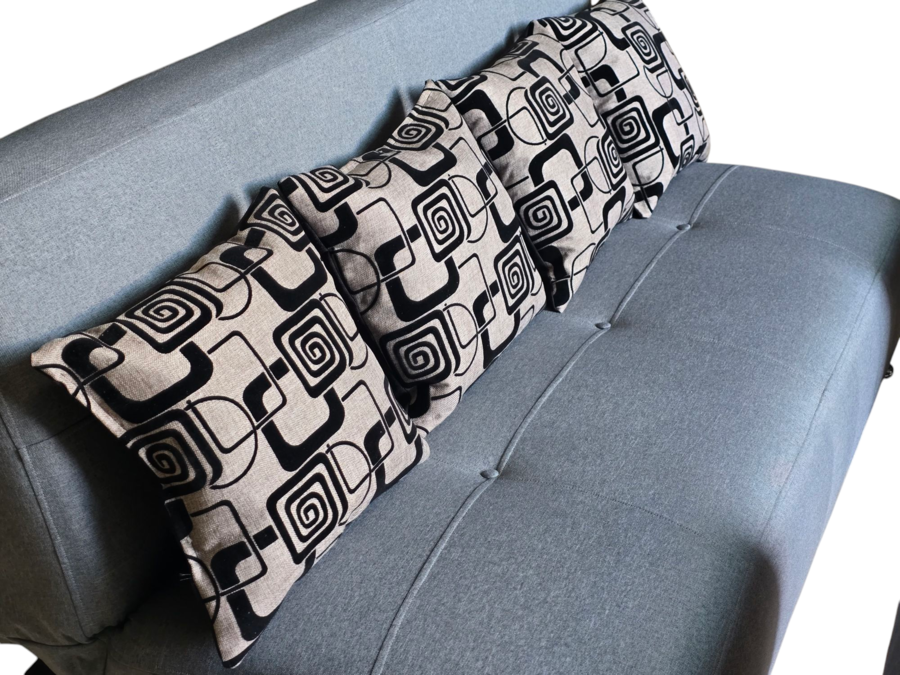 Futon 2 de Cuerpos de 1.50 cm+ 2 puff+ 2 cojines -1