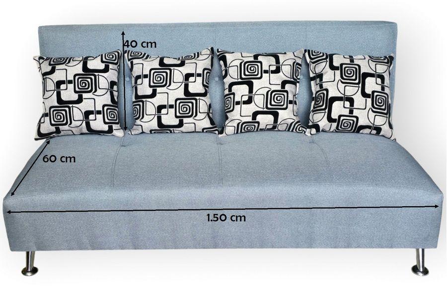 Futon 2 de Cuerpos de 1.50 cm+ 2 puff+ 2 cojines -4