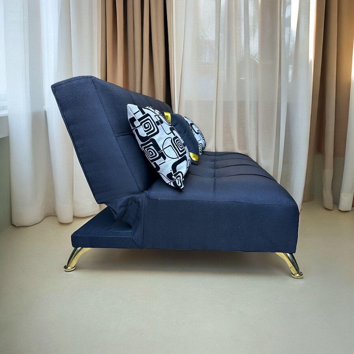 FUTON PEQUEÑO DE 1.50 CM ECO GOLD BLACK con cojine-3