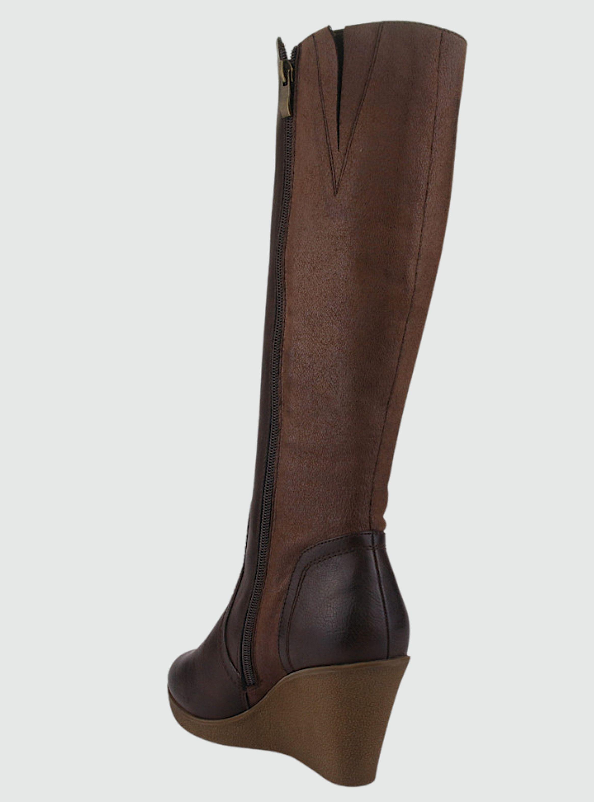Bota Chalada Mujer Wedge-40 Café Casual-3