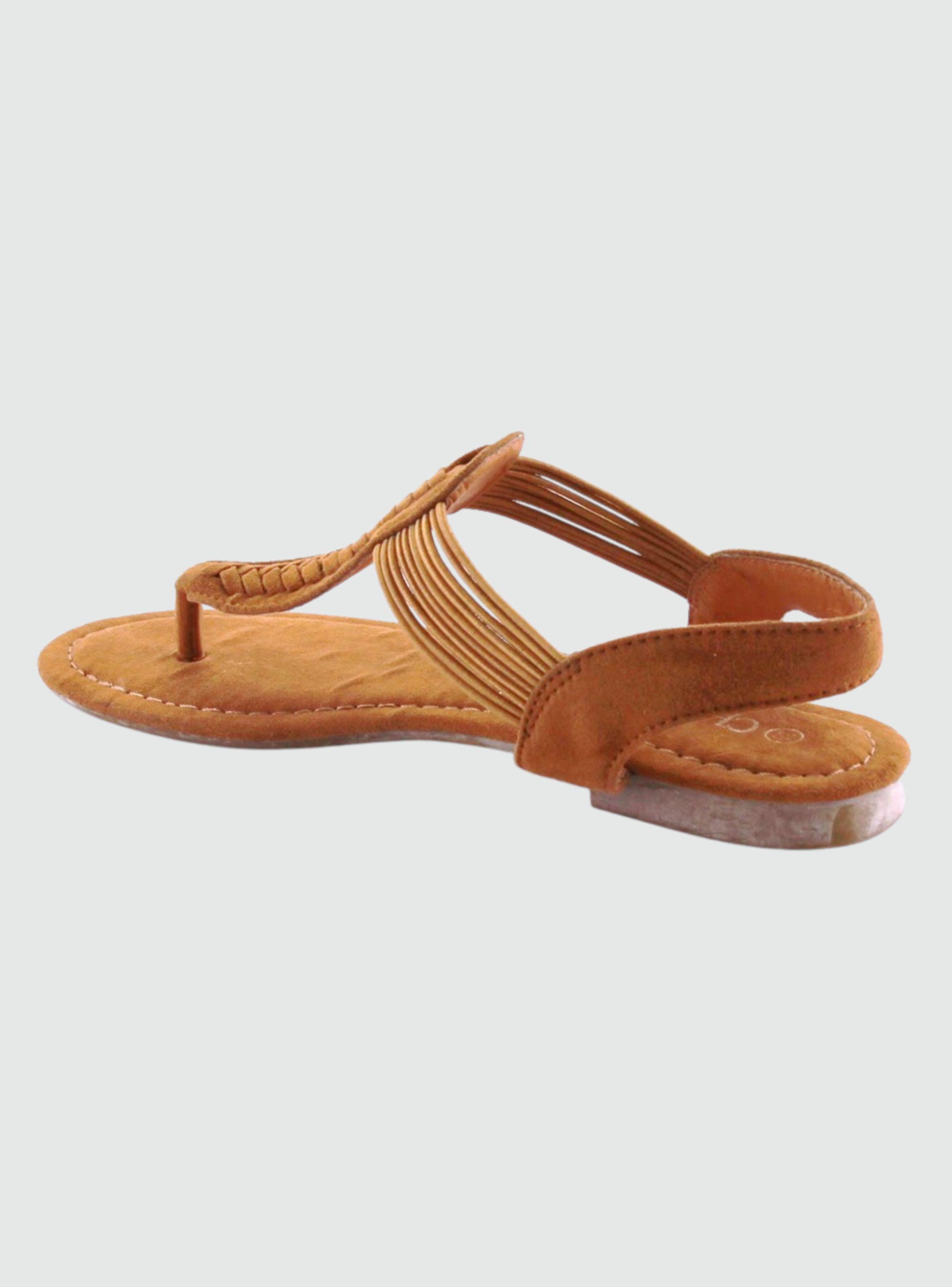 Sandalia Chalada Mujer Call-21 Camel Plano-1