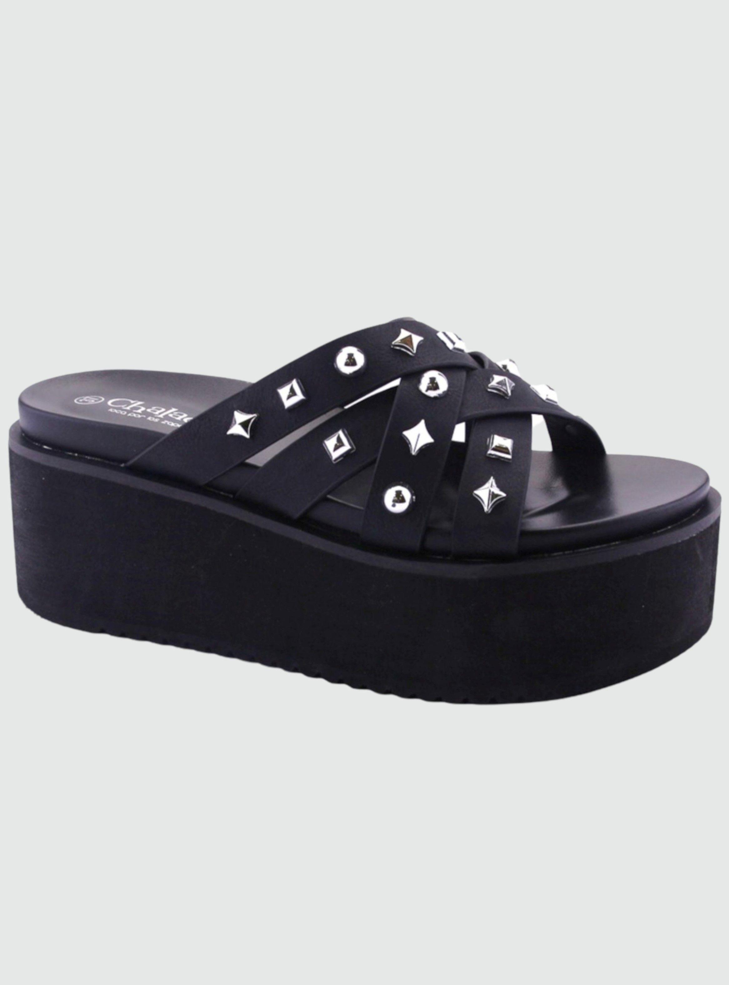 Sandalia Chalada Mujer Viru-20 Negro Moda-0