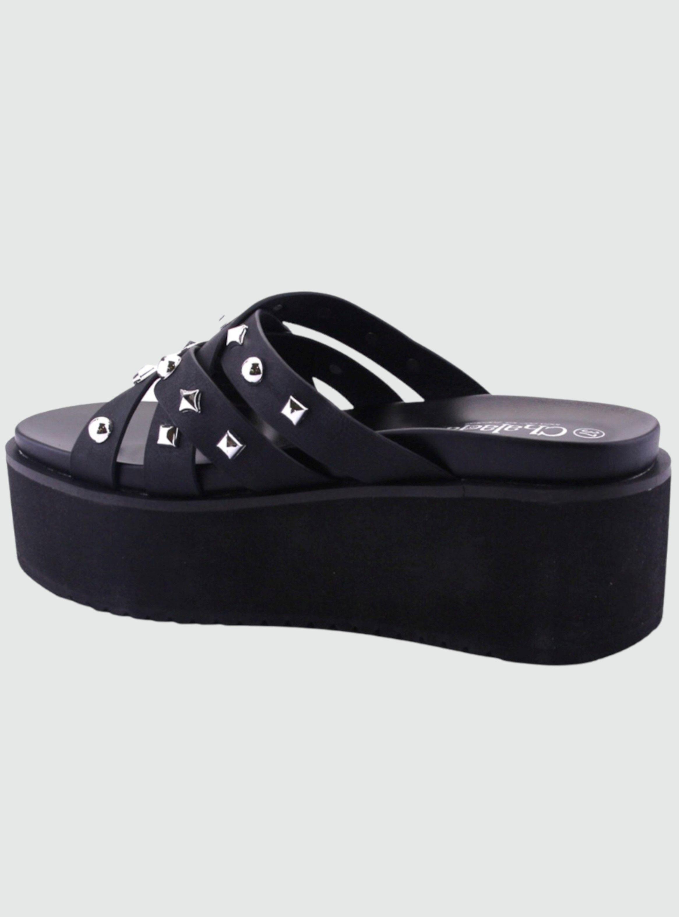 Sandalia Chalada Mujer Viru-20 Negro Moda-1