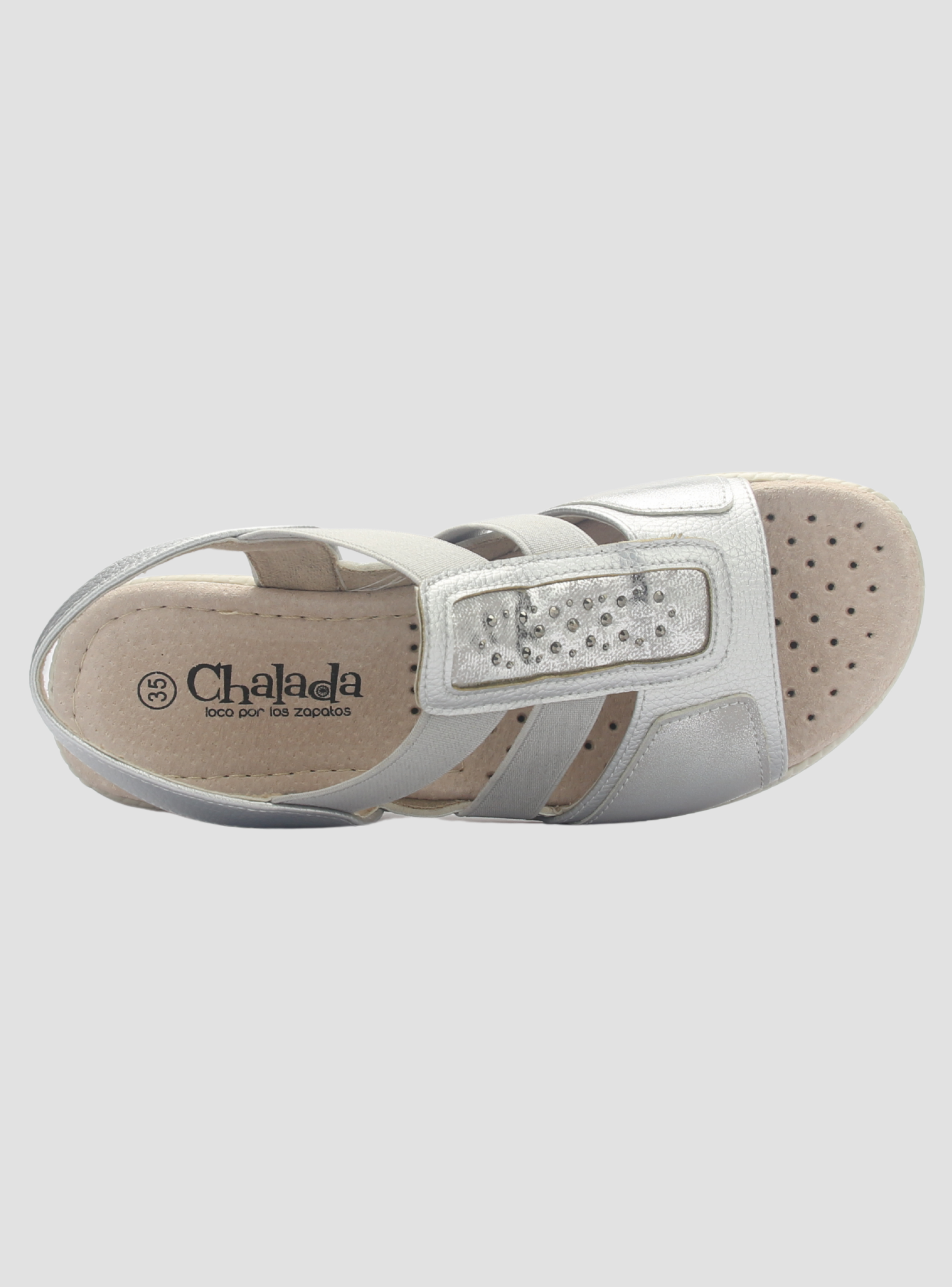 Sandalia Mujer Chalada Lupe-4 Plateado Casual-4