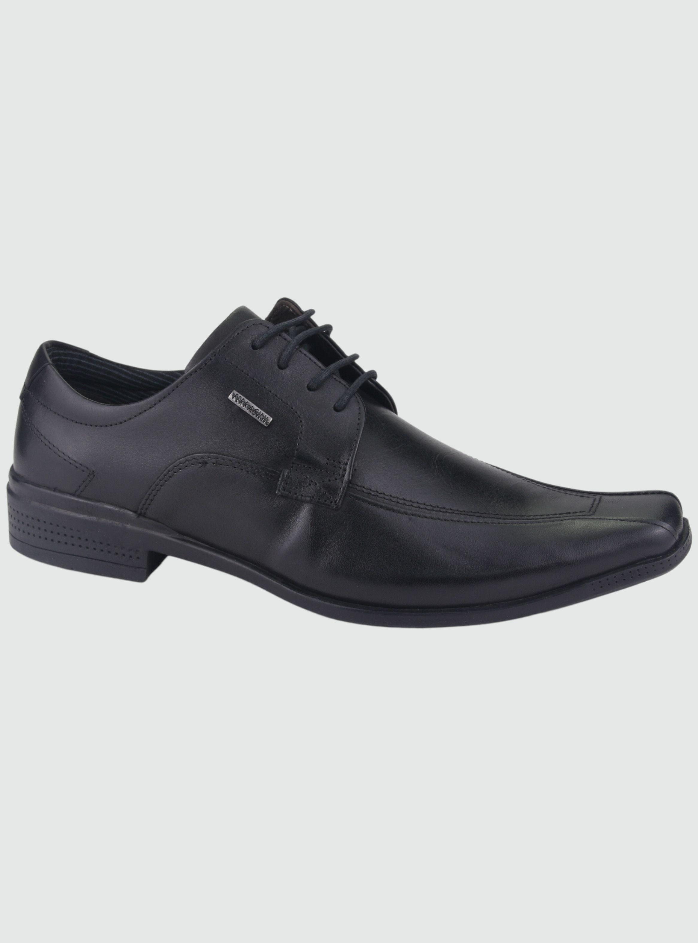 Zapato Ferracini Hombre 4384 Frankfurt Negro Matte Casual-0