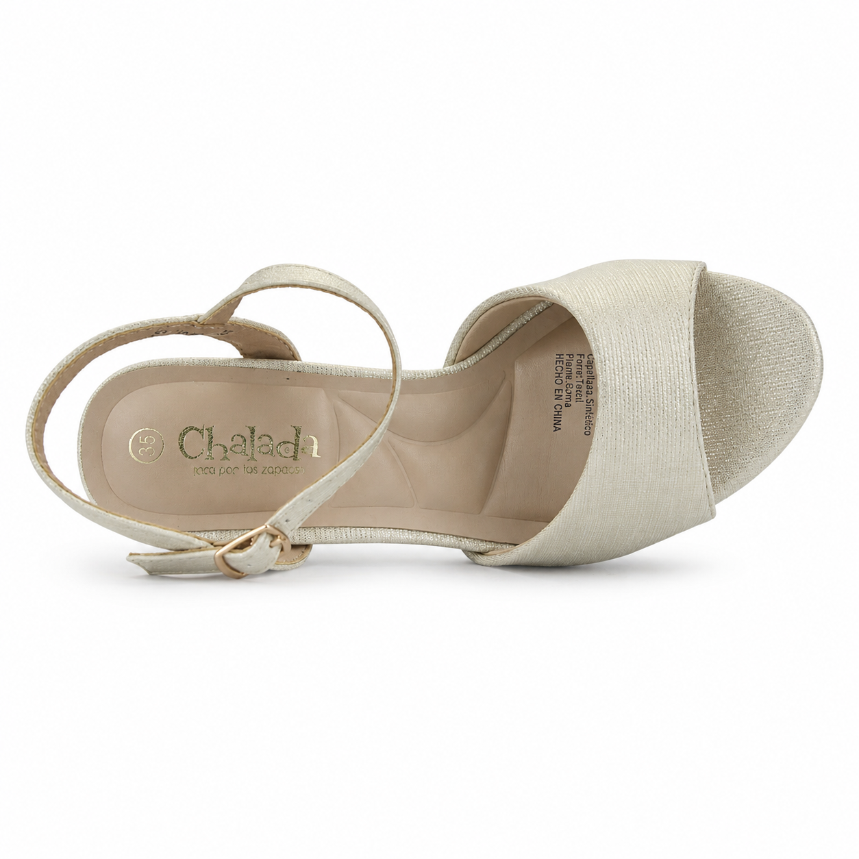 Sandalia Dorado Mujer Casual Chalada Voce-4