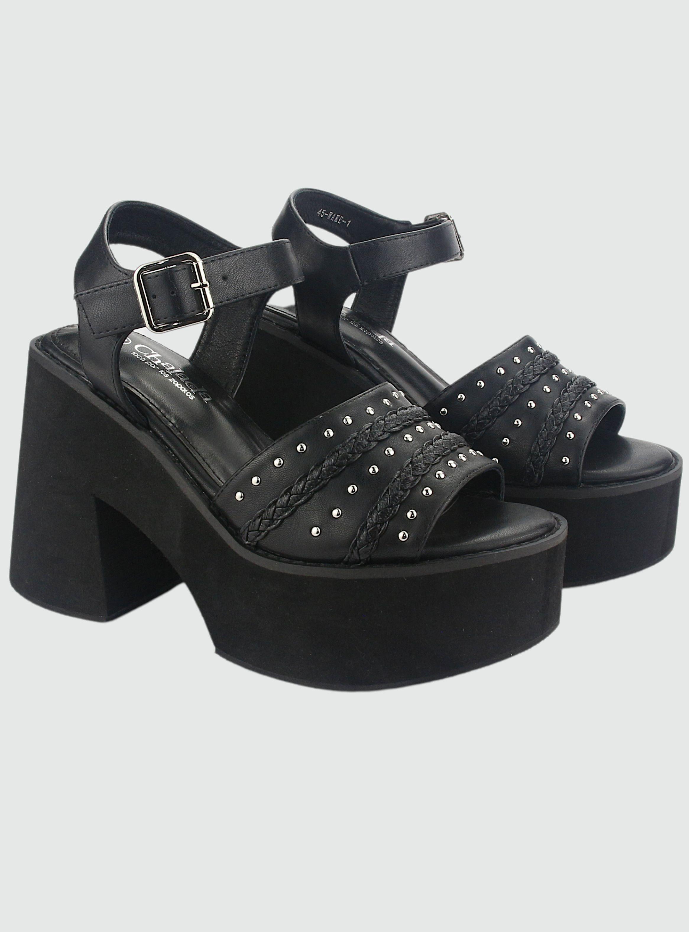 Sandalia Chalada Mujer Wake-1 Negro Casual-4