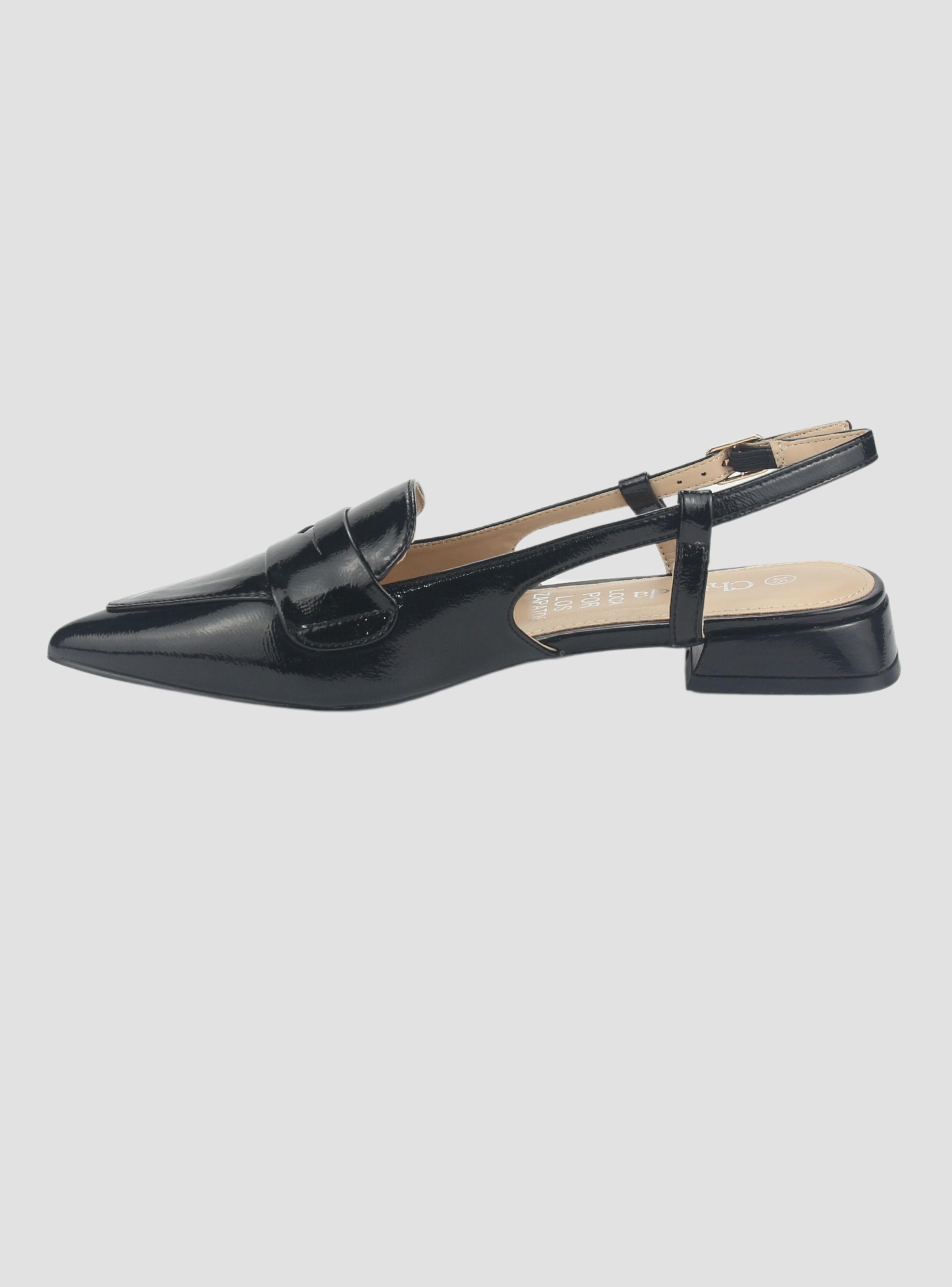 Zapato Chalada Mujer Feola-1 Negro Casual-1