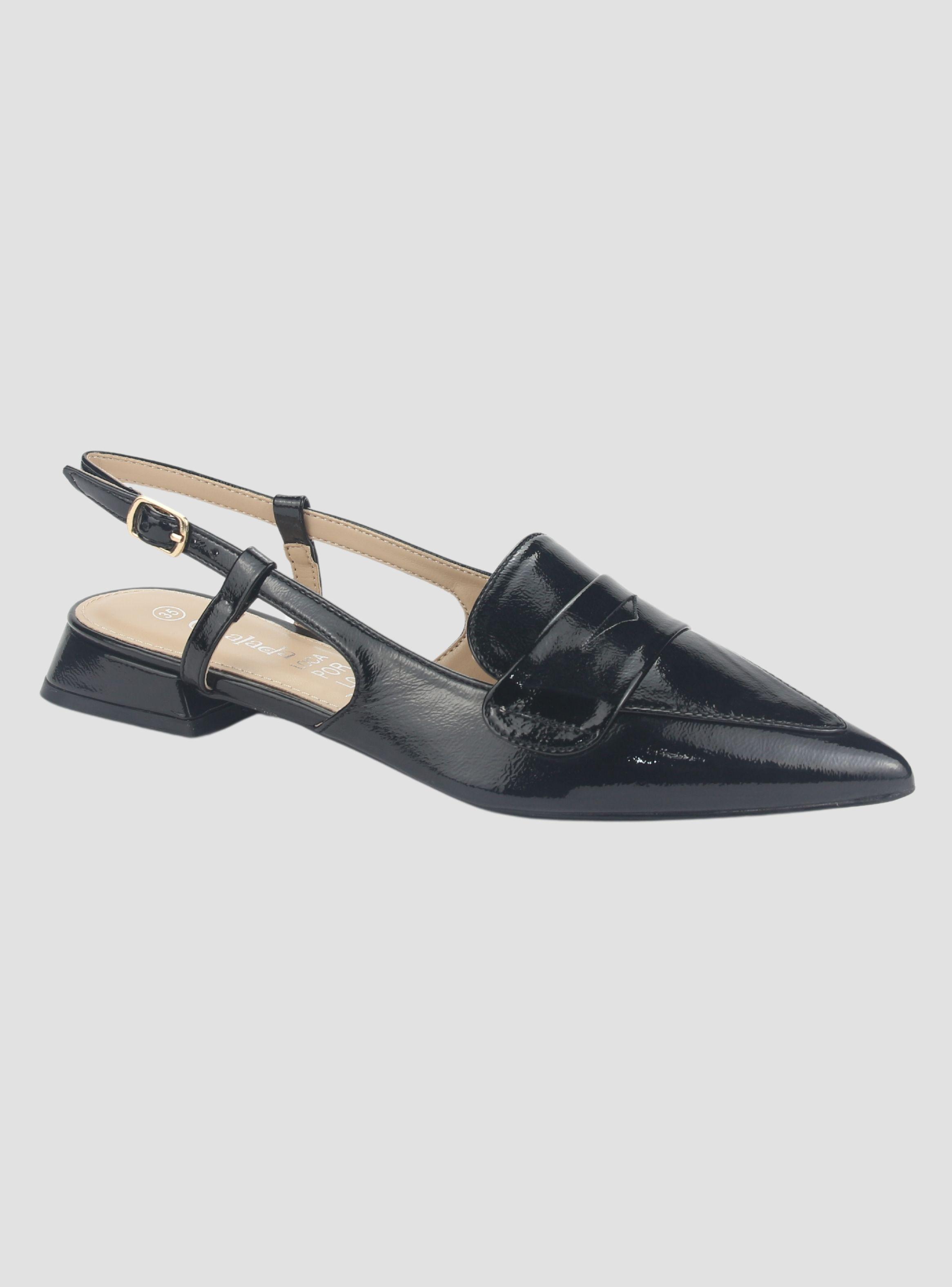 Zapato Chalada Mujer Feola-1 Negro Casual-2