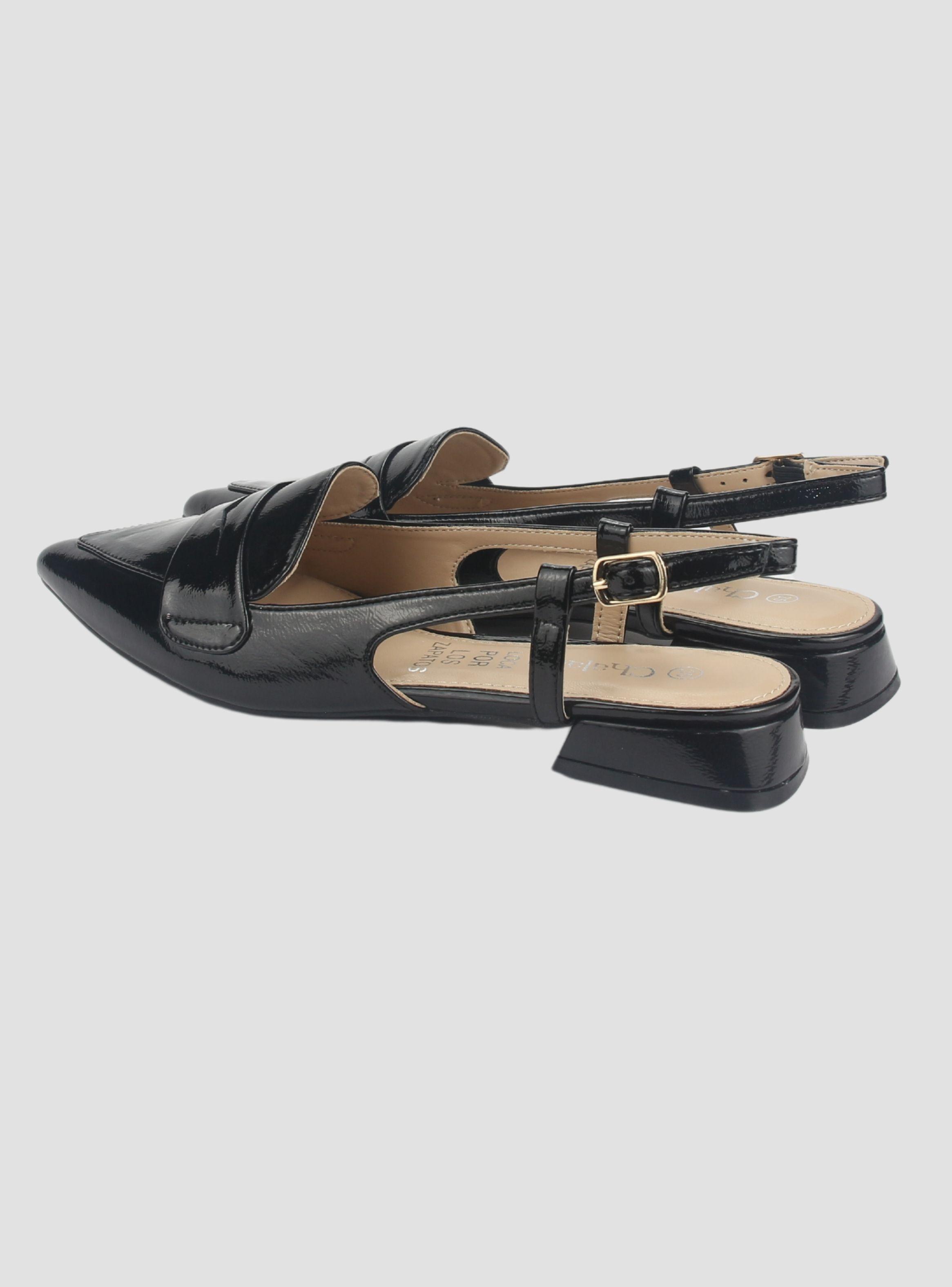 Zapato Chalada Mujer Feola-1 Negro Casual-5