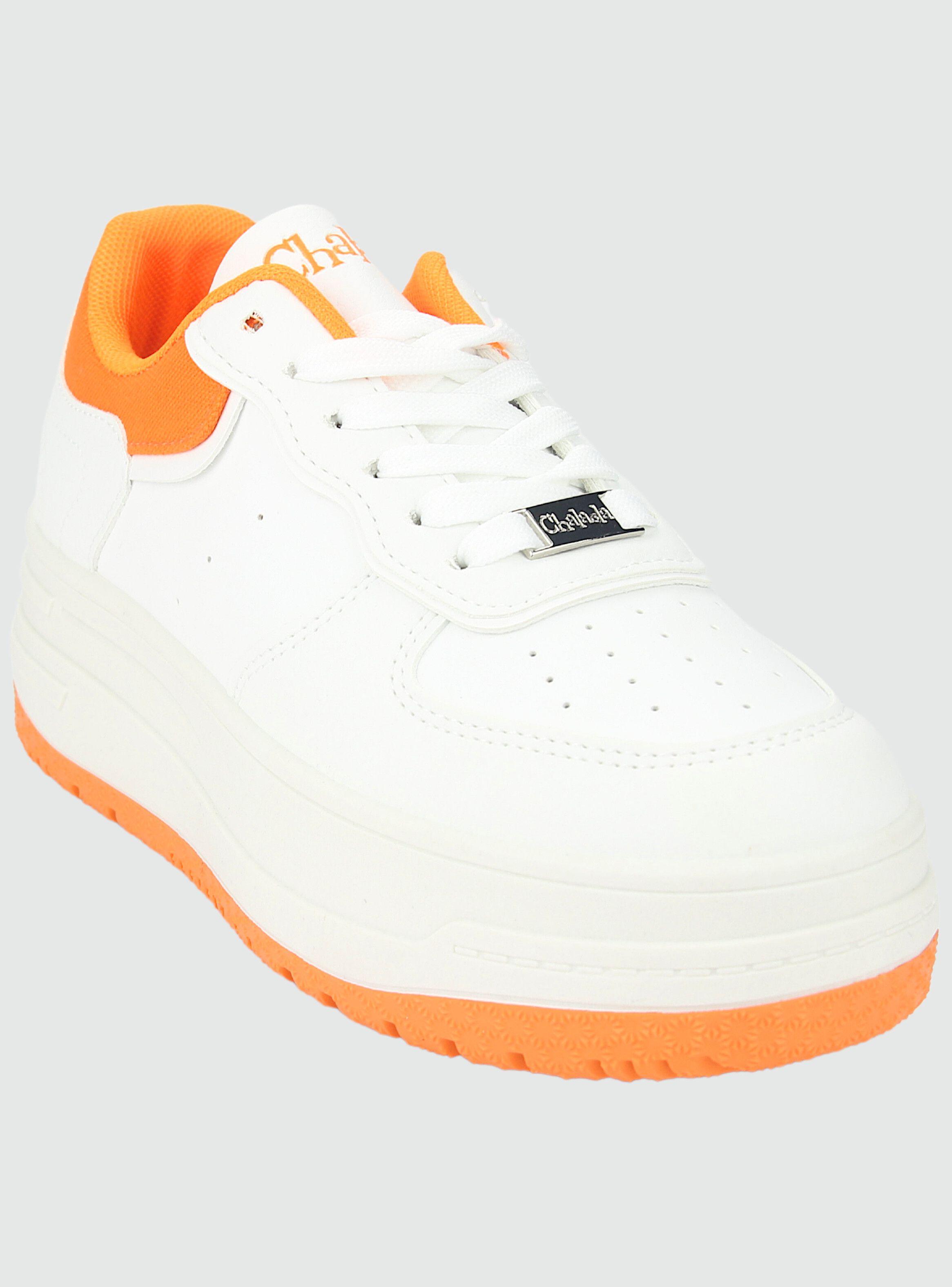 Zapatilla Chalada Mujer Mitsu-1 Blanco Naranjo Urbano-2