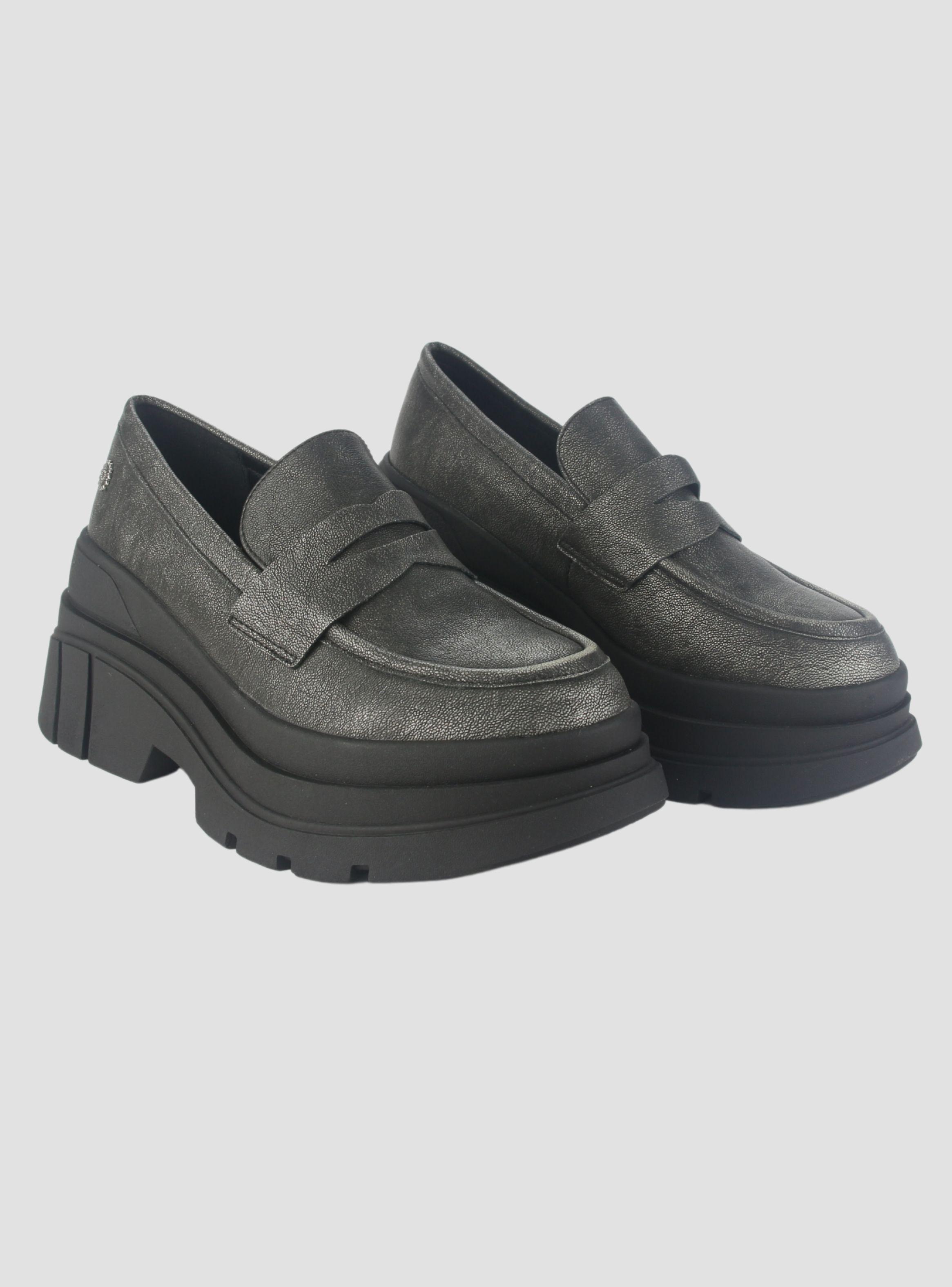 Mocasin Chalada Mujer Natirus-3 Plateado Casual-4