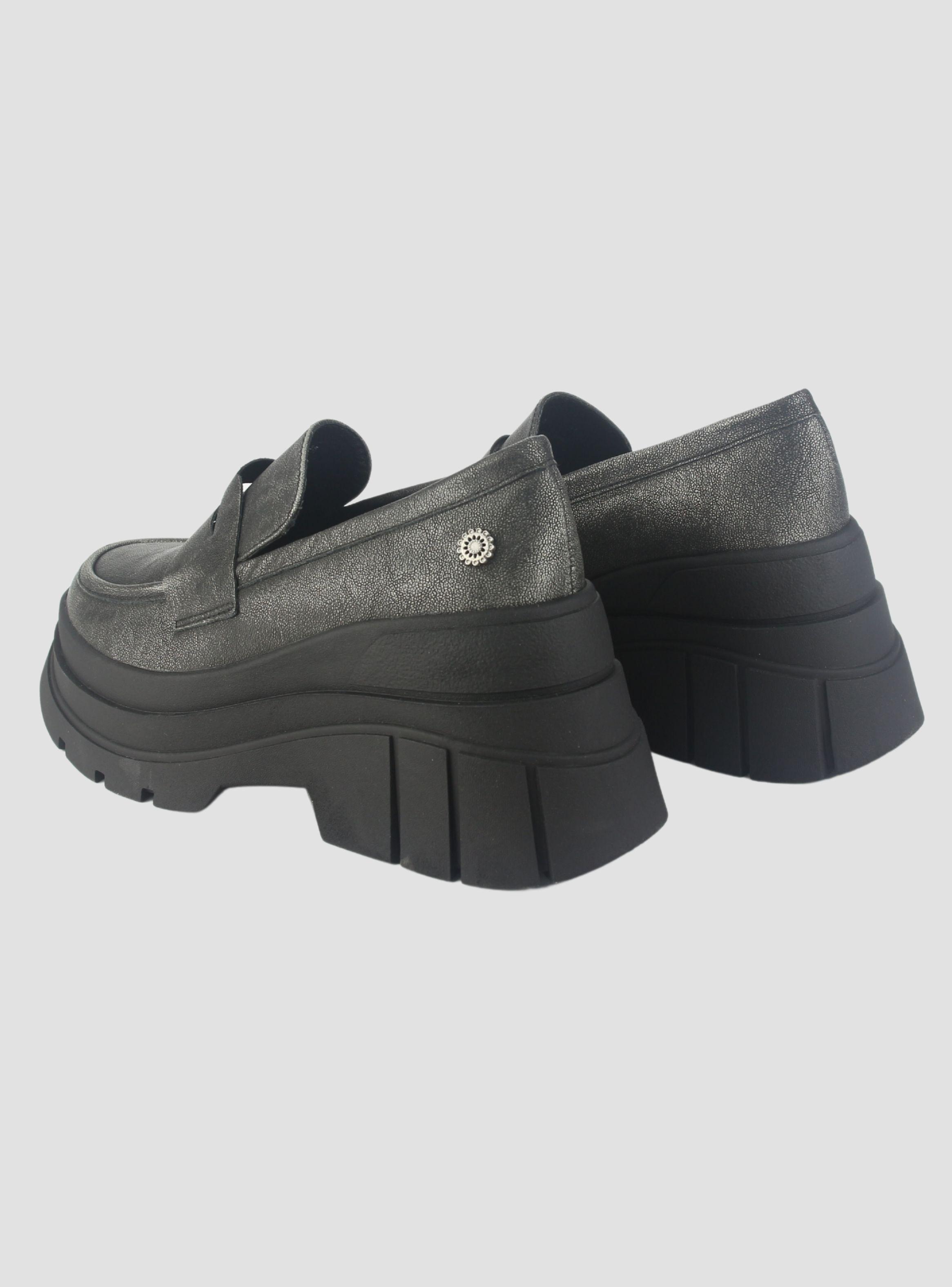 Mocasin Chalada Mujer Natirus-3 Plateado Casual-5