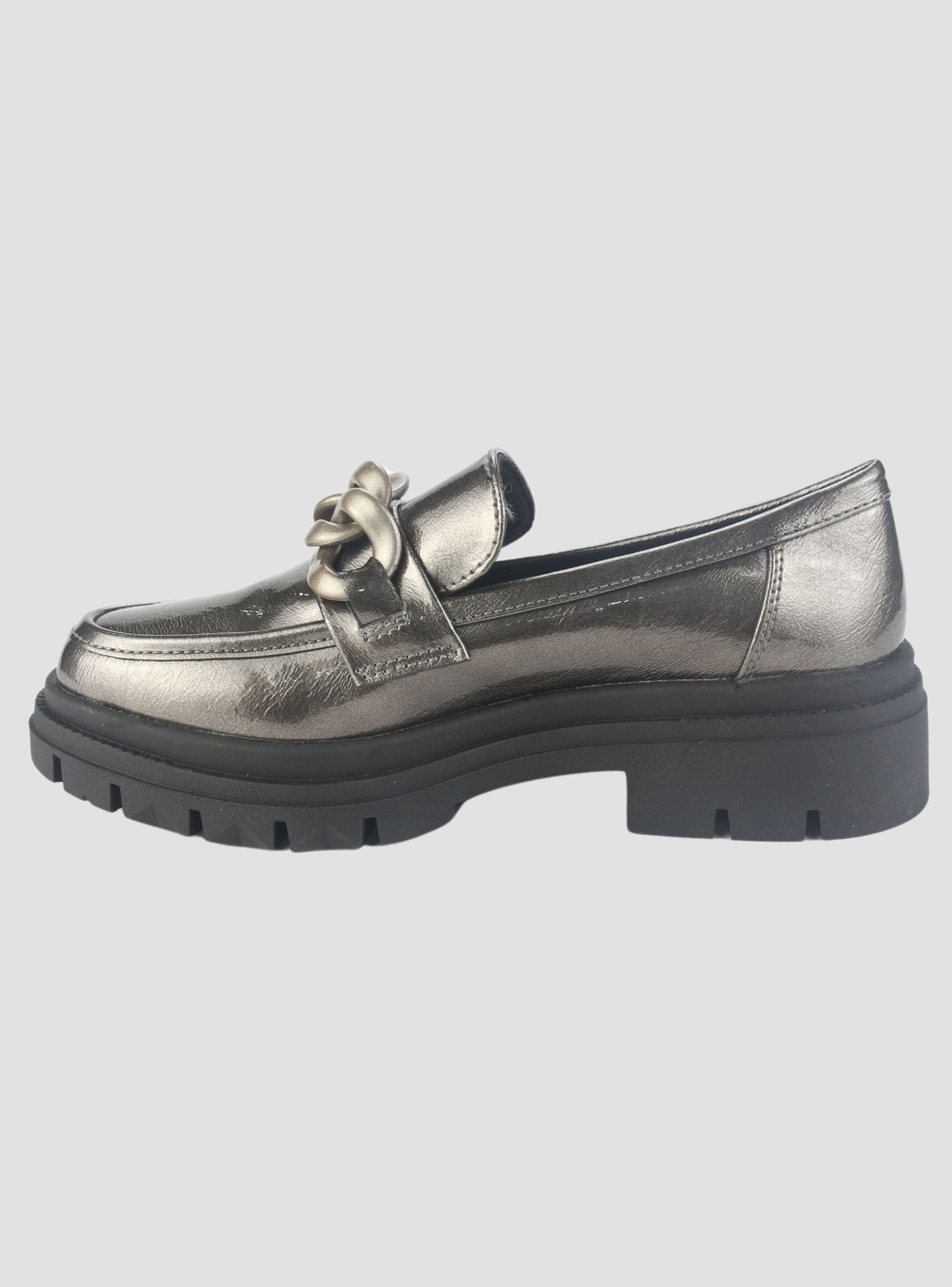Mocasin Chalada Mujer Selina-5 Plateado Casual-1