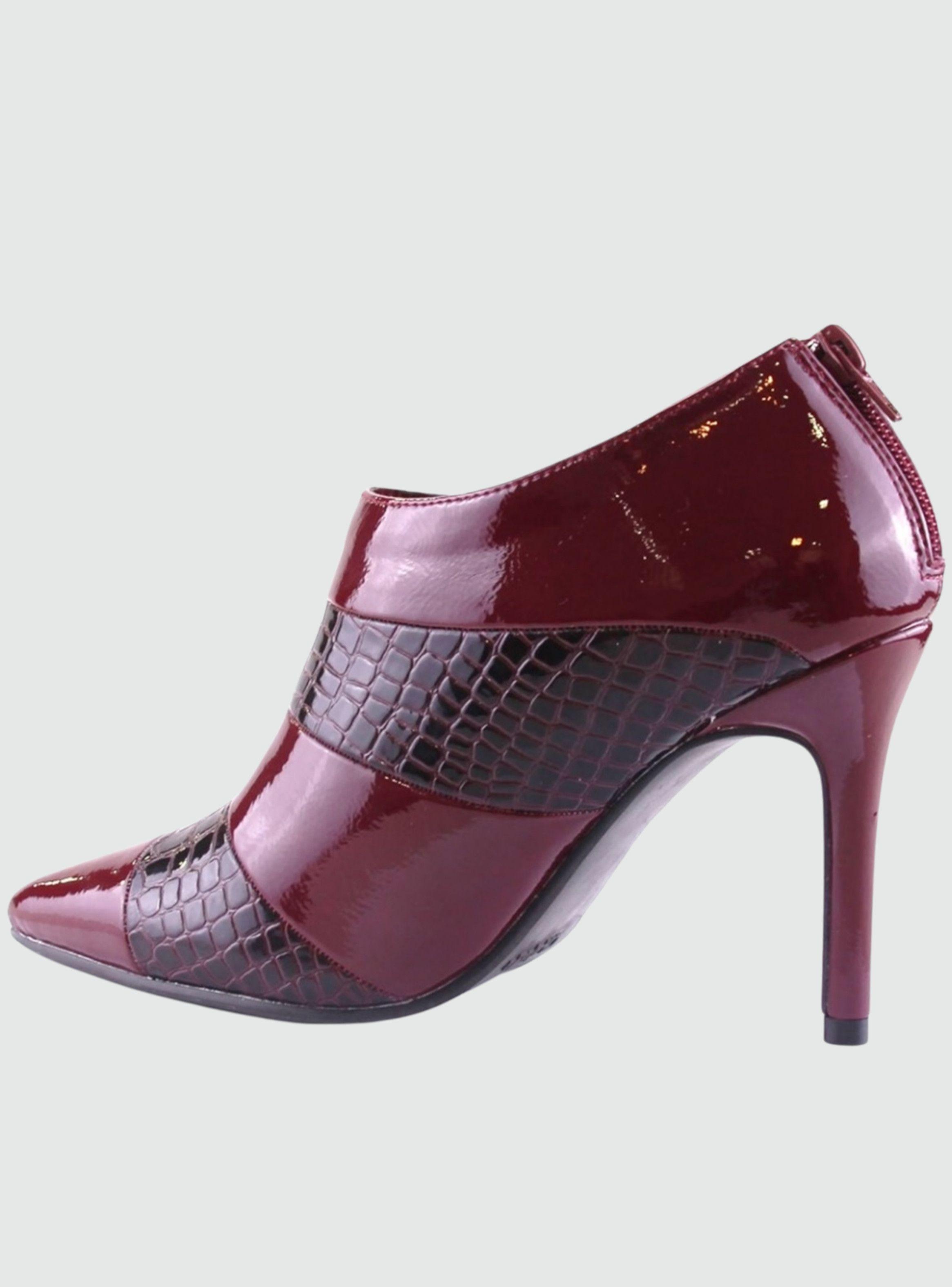 Botin Chalada Mujer Phanie-2 Burdeo Moda-1