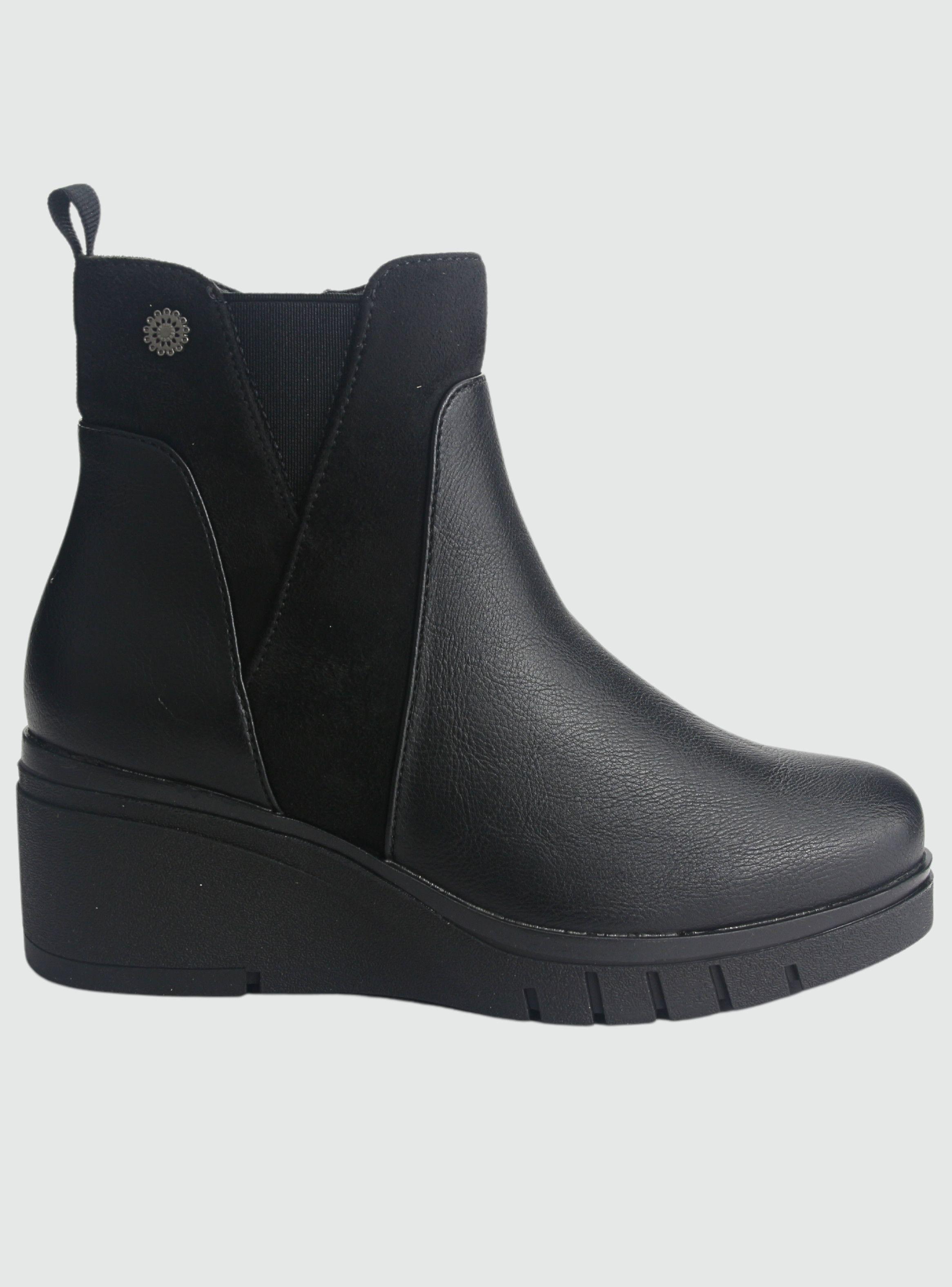 Botin Chalada Mujer Wedgenew-1 Negro Casual-0