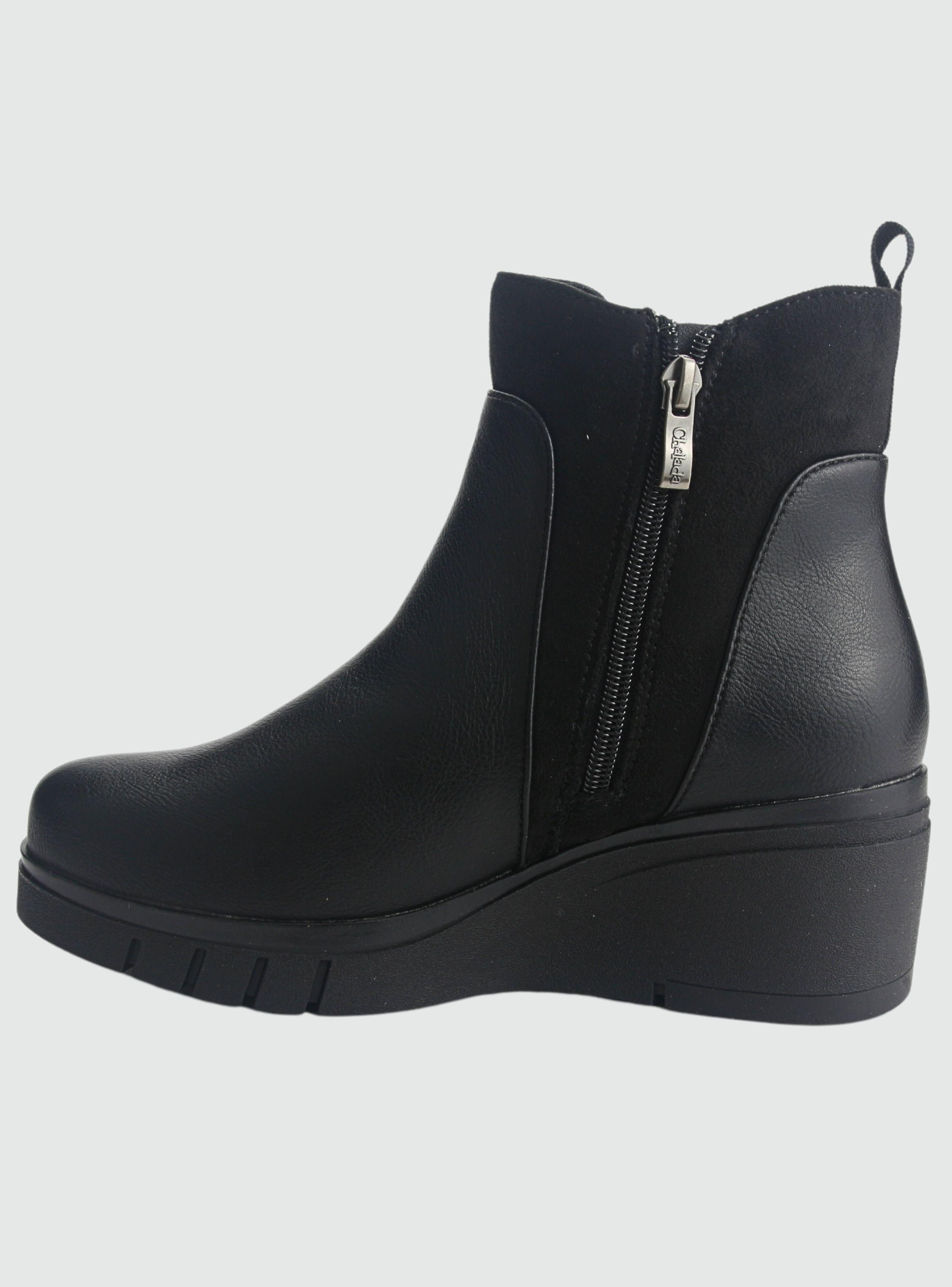 Botin Chalada Mujer Wedgenew-1 Negro Casual-1