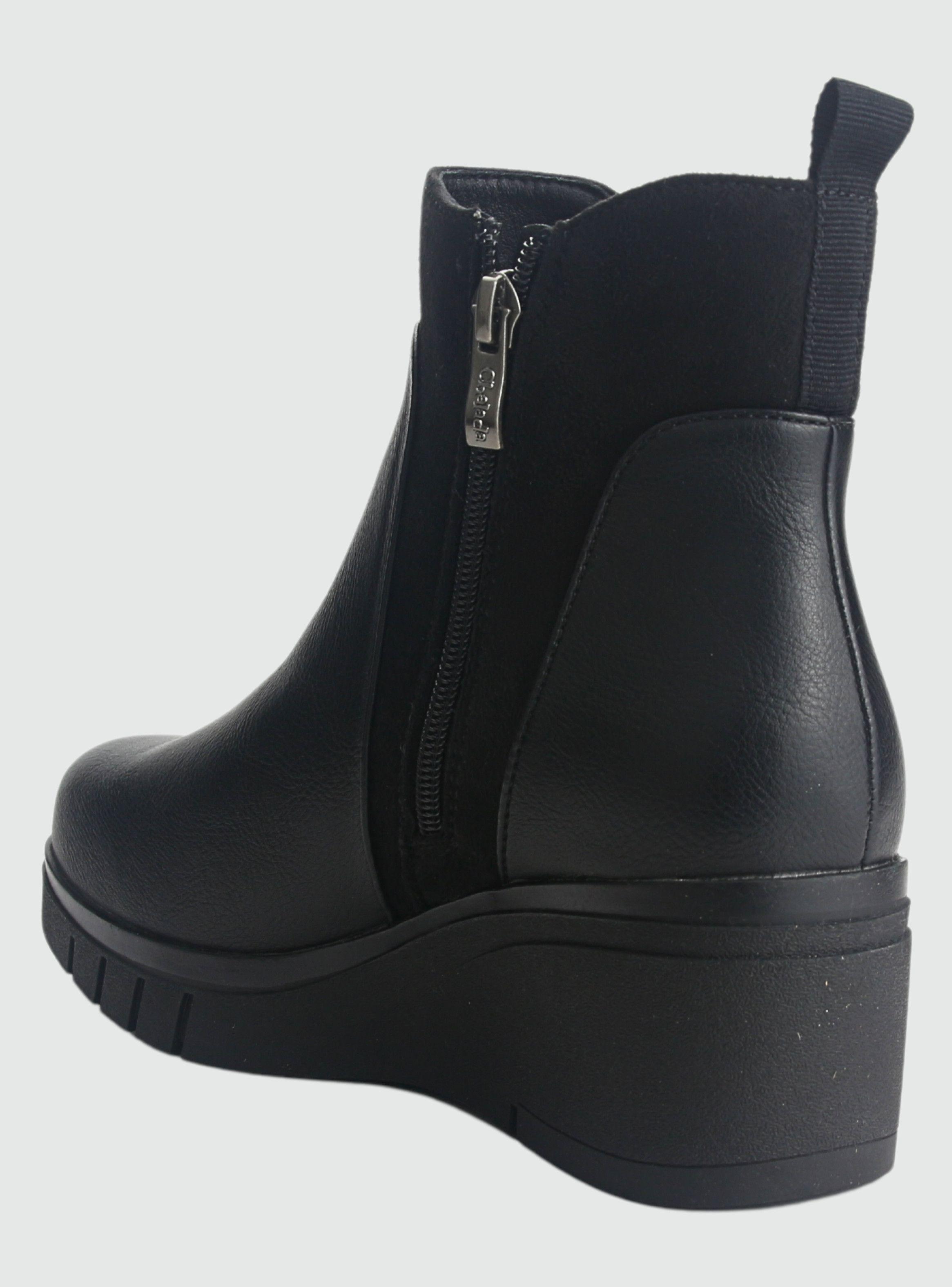 Botin Chalada Mujer Wedgenew-1 Negro Casual-3