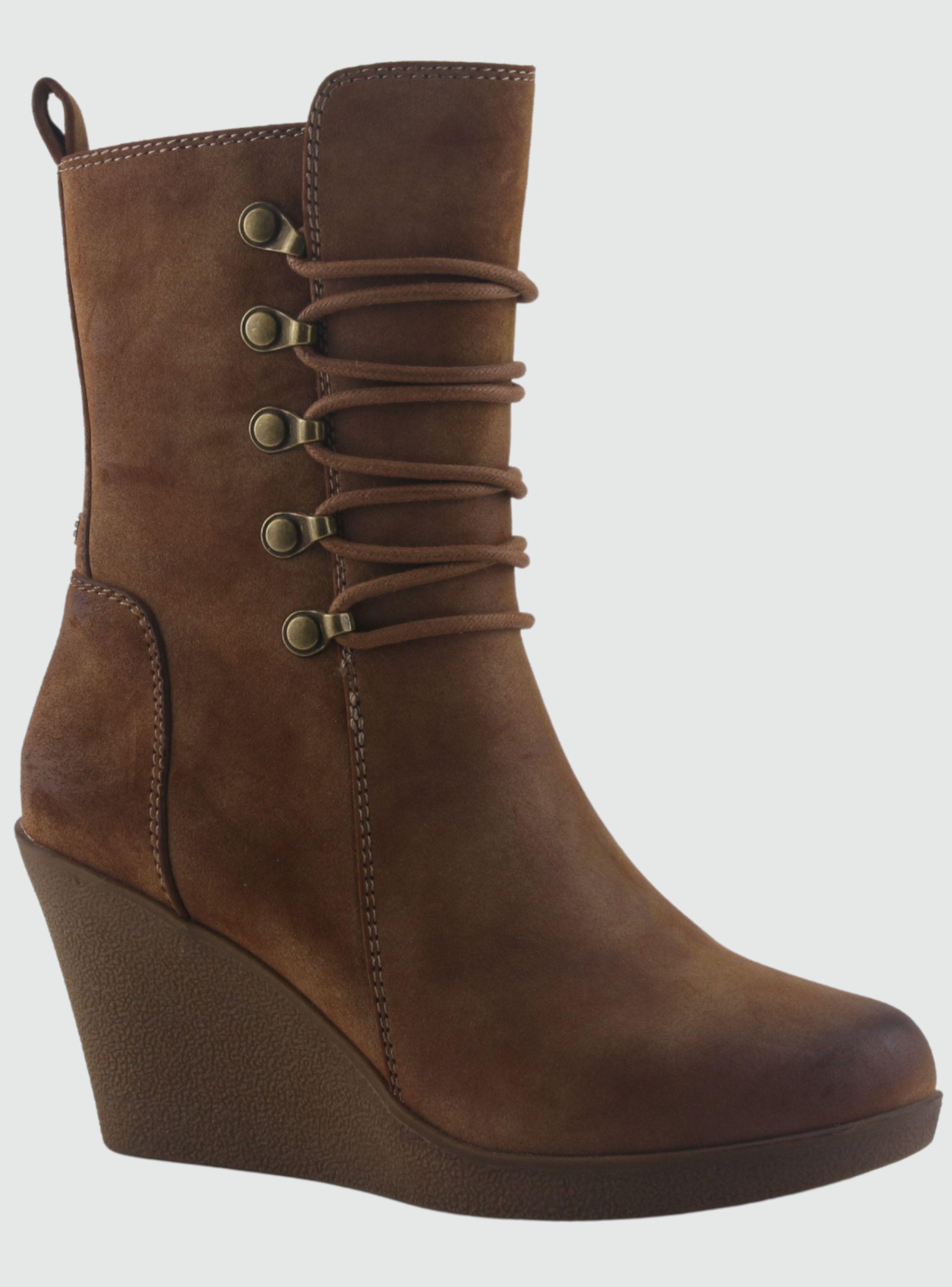 Botin Chalada Mujer Wedge-43 Camel Casual-0