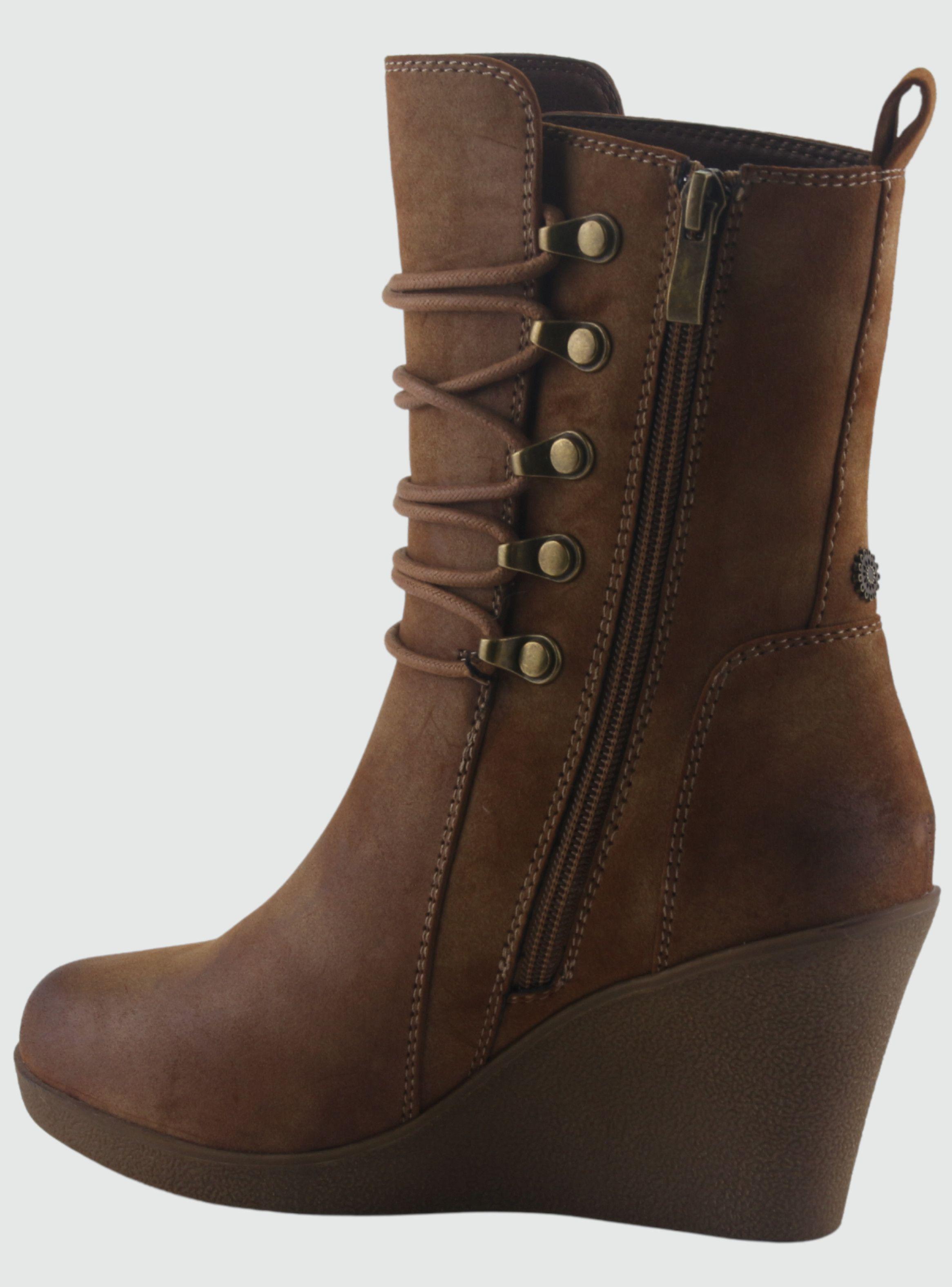 Botin Chalada Mujer Wedge-43 Camel Casual-1