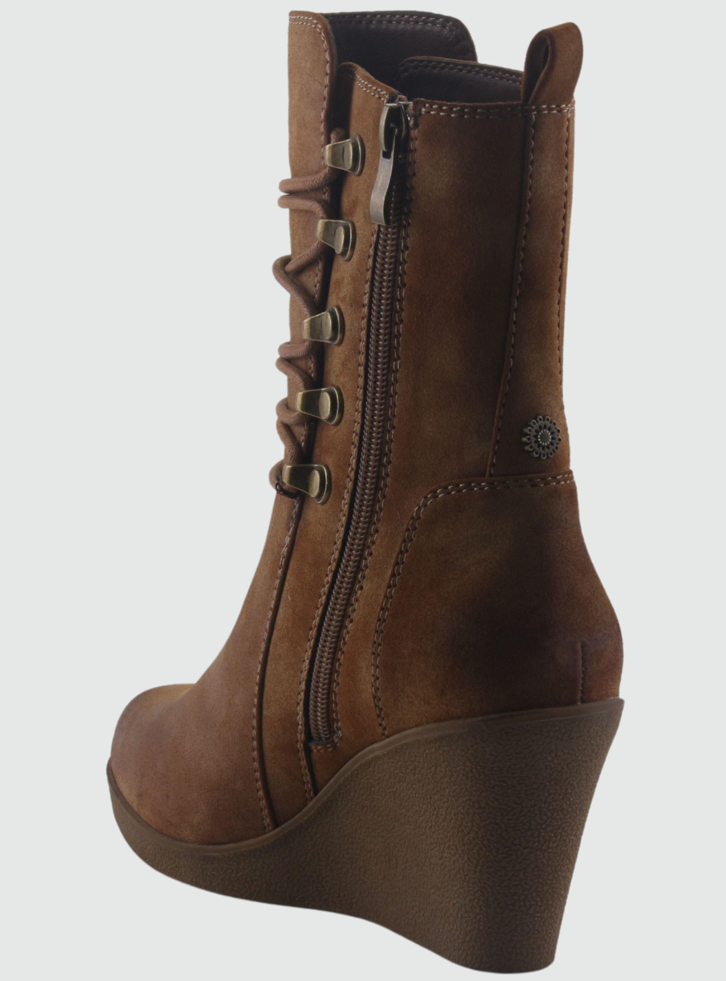 Botin Chalada Mujer Wedge-43 Camel Casual-3