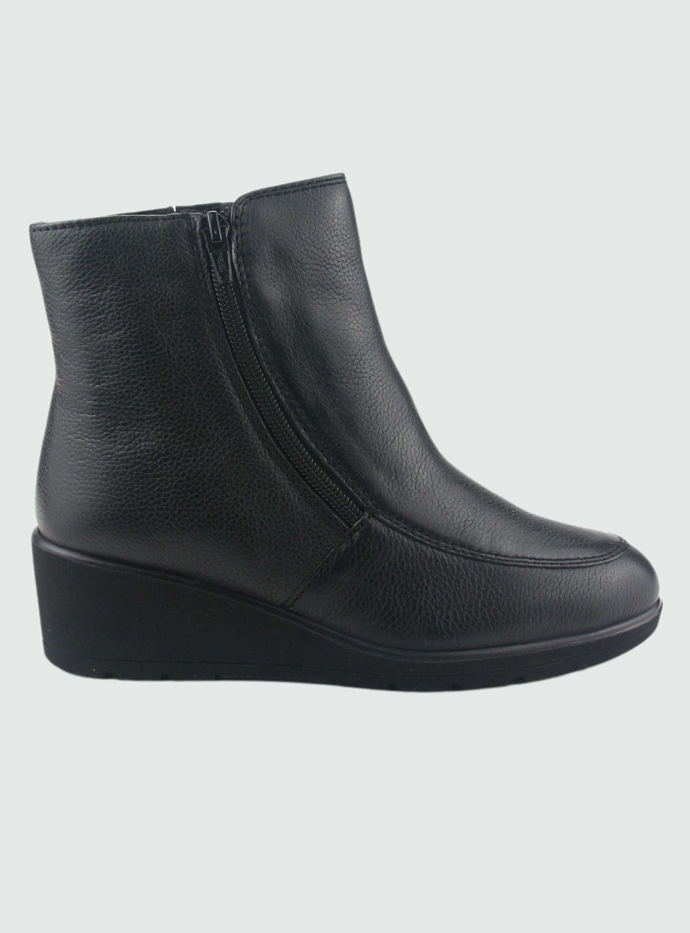 Botin de Cuero Mujer Casual Negro Maqui-0