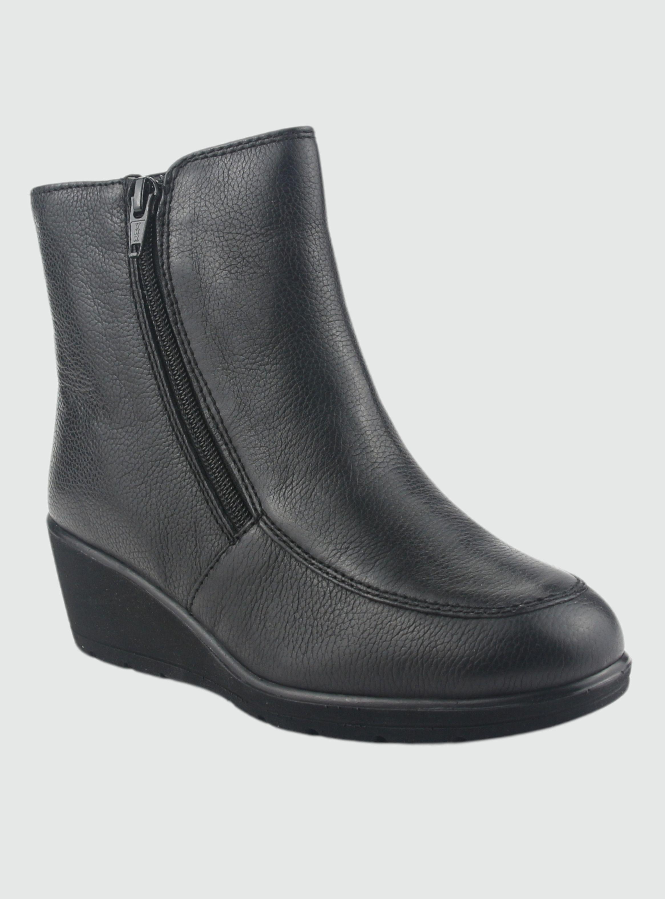 Botin de Cuero Mujer Casual Negro Maqui-2