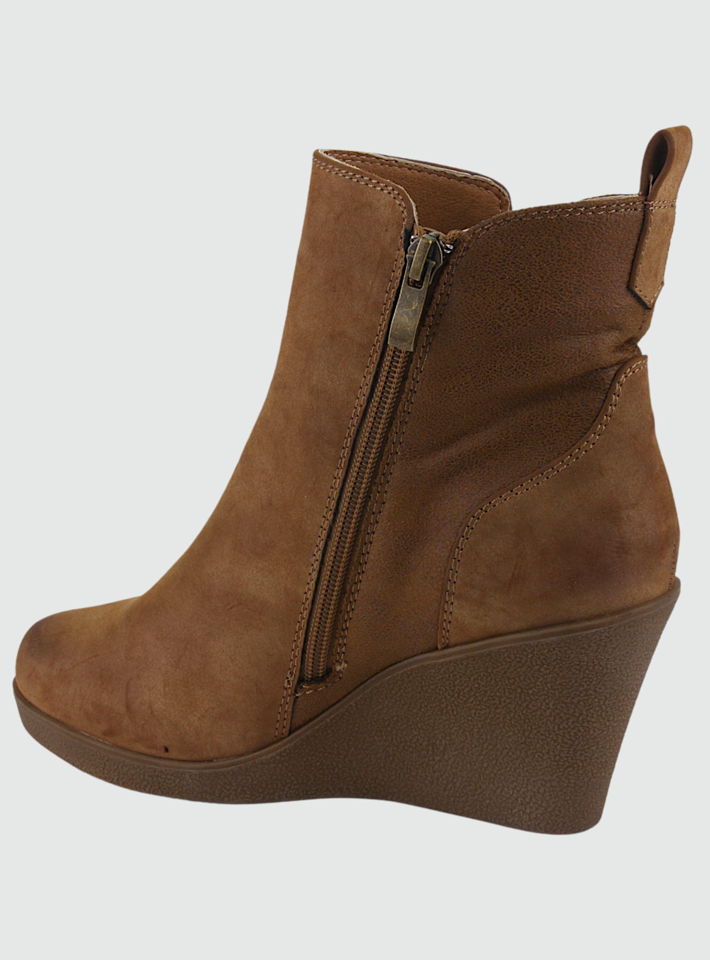 Botin Chalada Mujer Wedge-41 Camel Casual-1