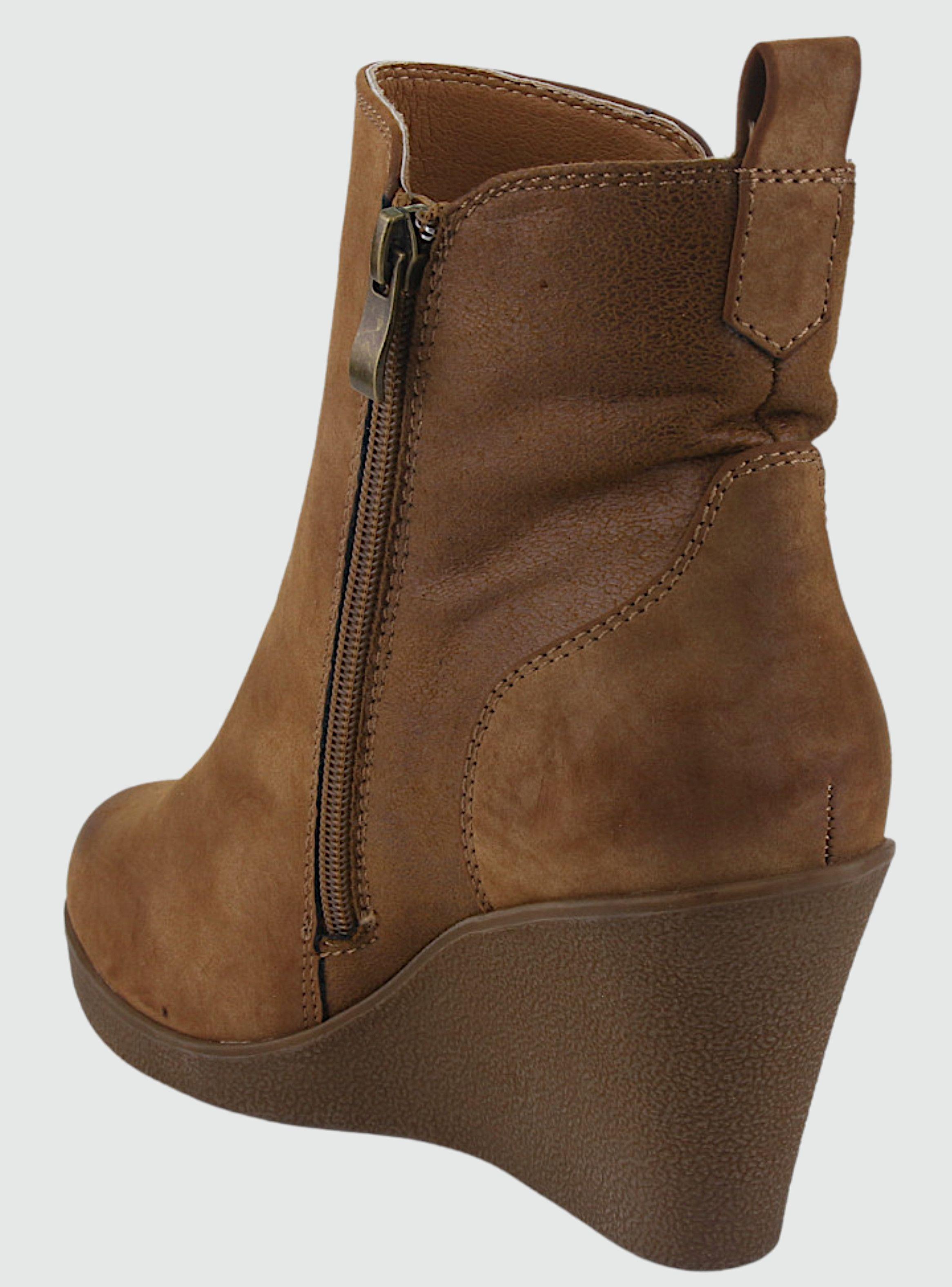 Botin Chalada Mujer Wedge-41 Camel Casual-3