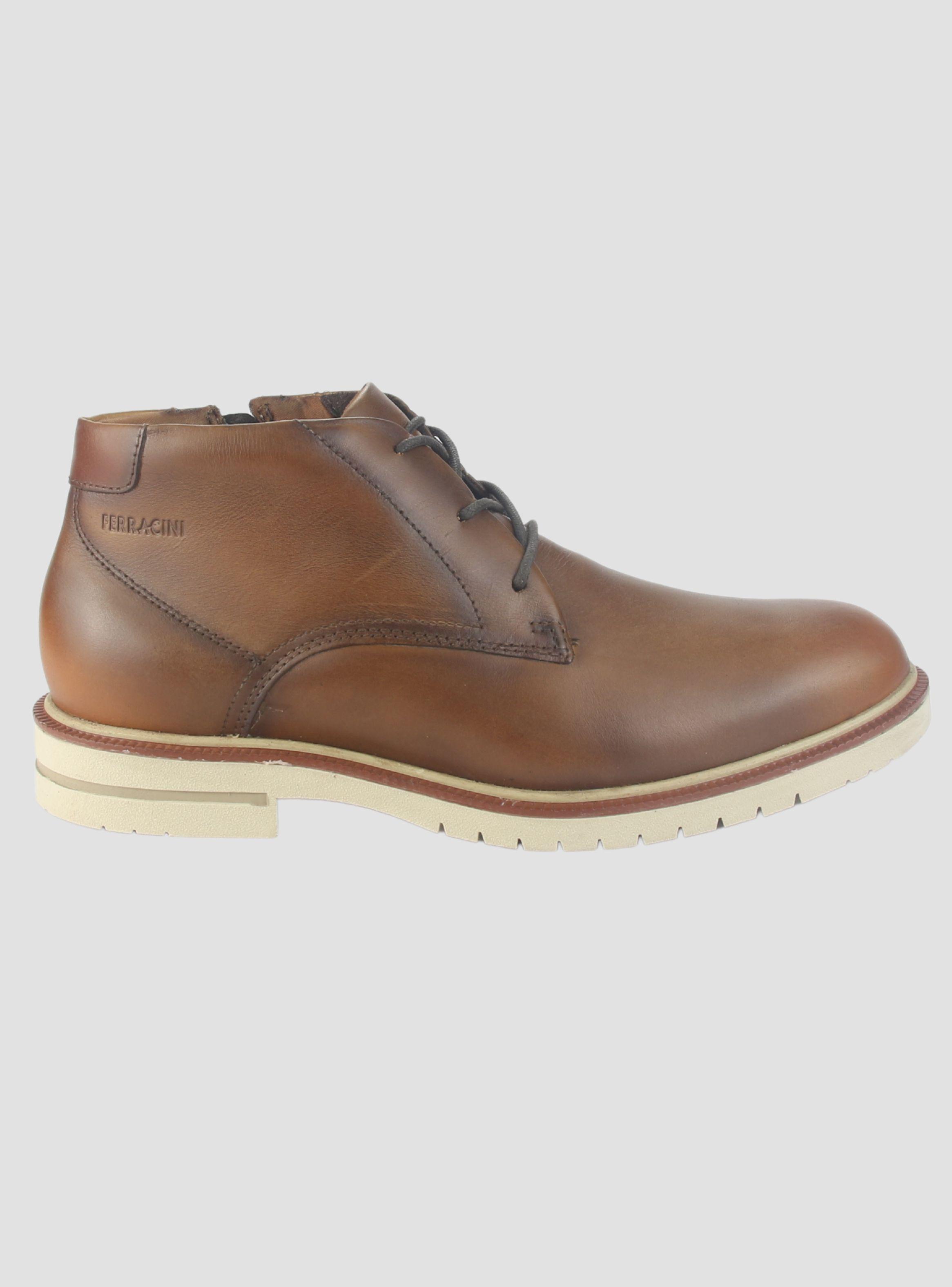 Botin Ferracini Hombre 5437 Firenze Café Claro Casual-0