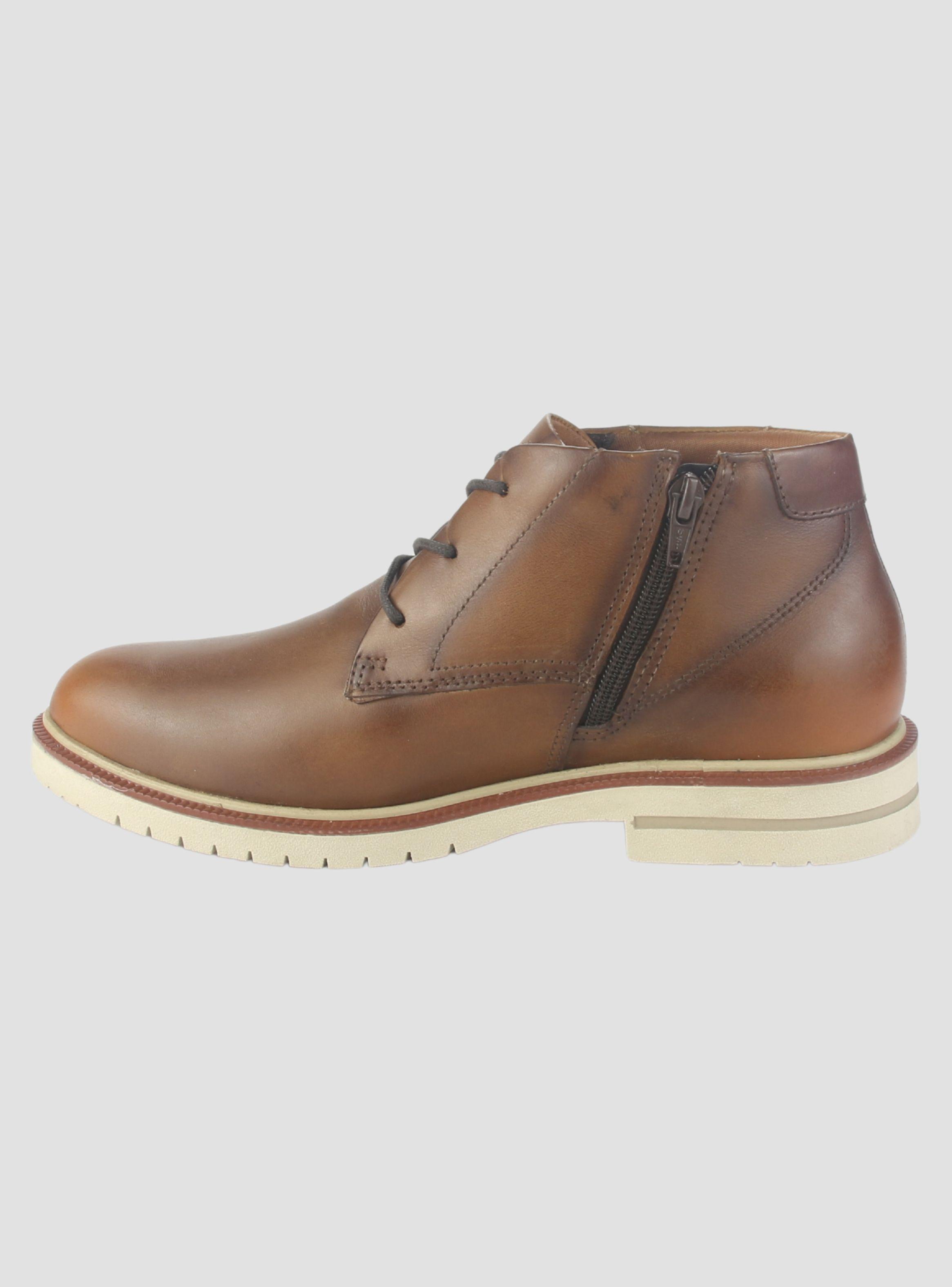 Botin Ferracini Hombre 5437 Firenze Café Claro Casual-1