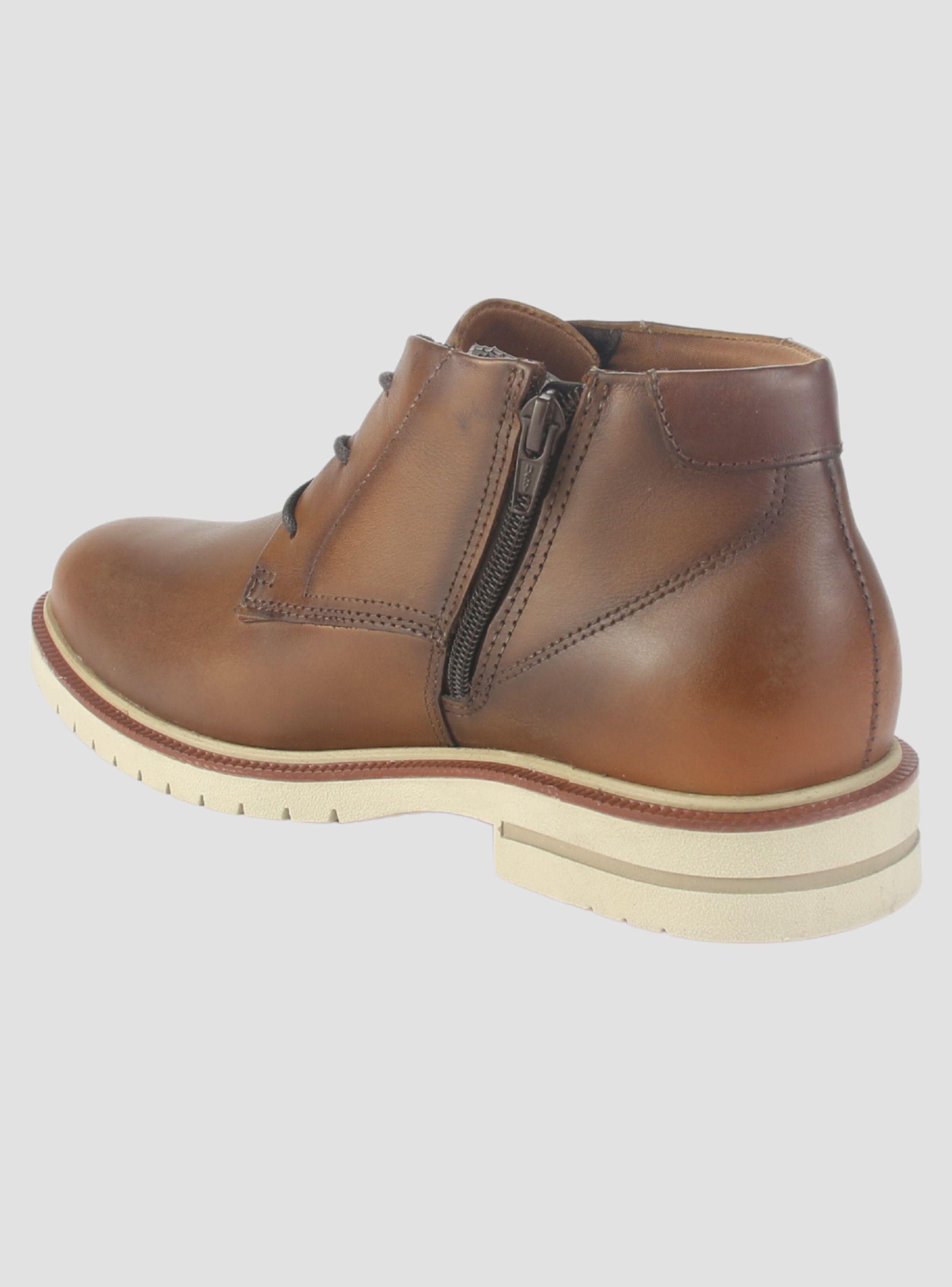 Botin Ferracini Hombre 5437 Firenze Café Claro Casual-3