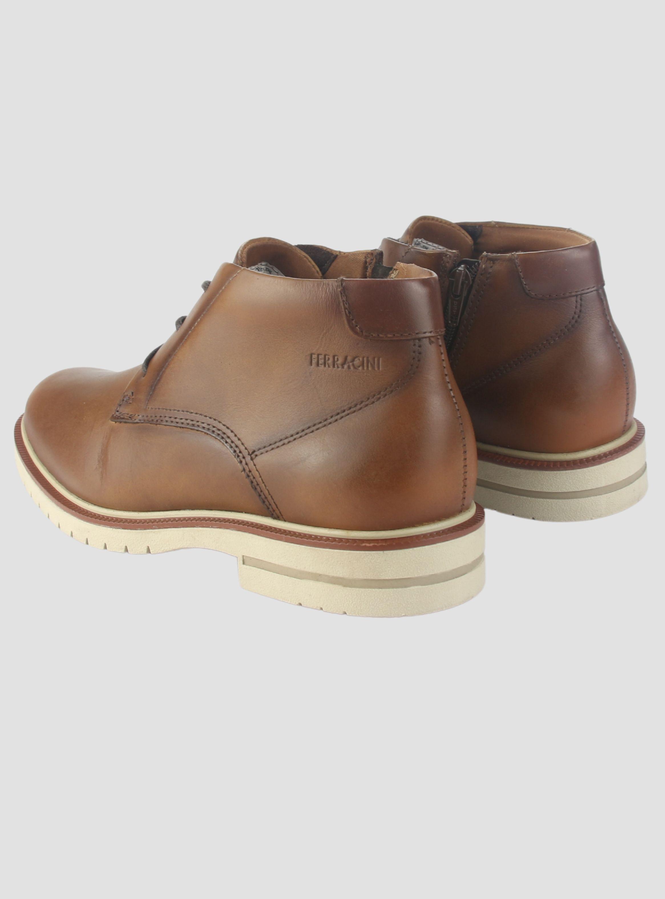 Botin Ferracini Hombre 5437 Firenze Café Claro Casual-5