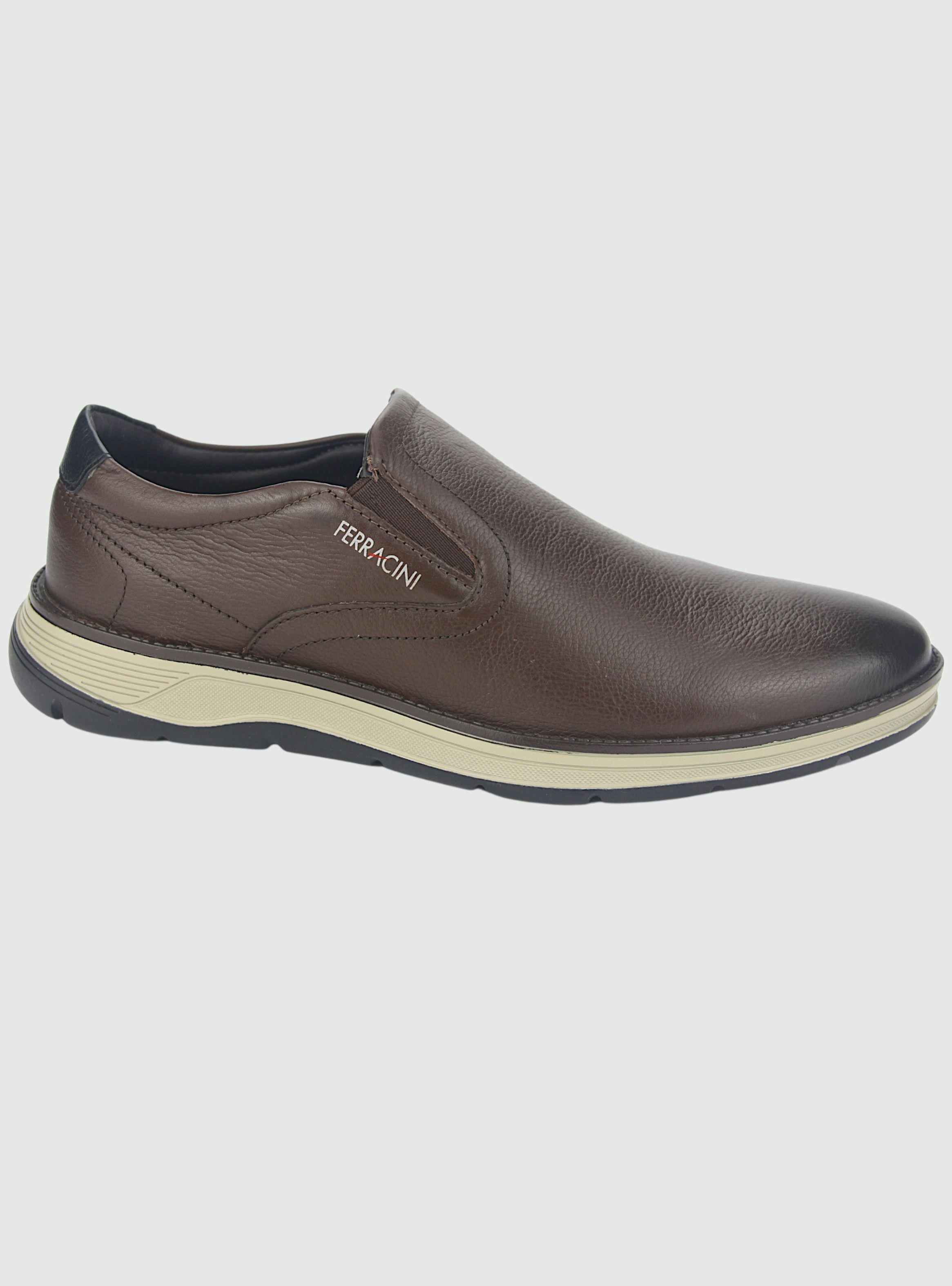 Zapato Ferracini Hombre 5545 Fluence Café Oscuro Casual-0