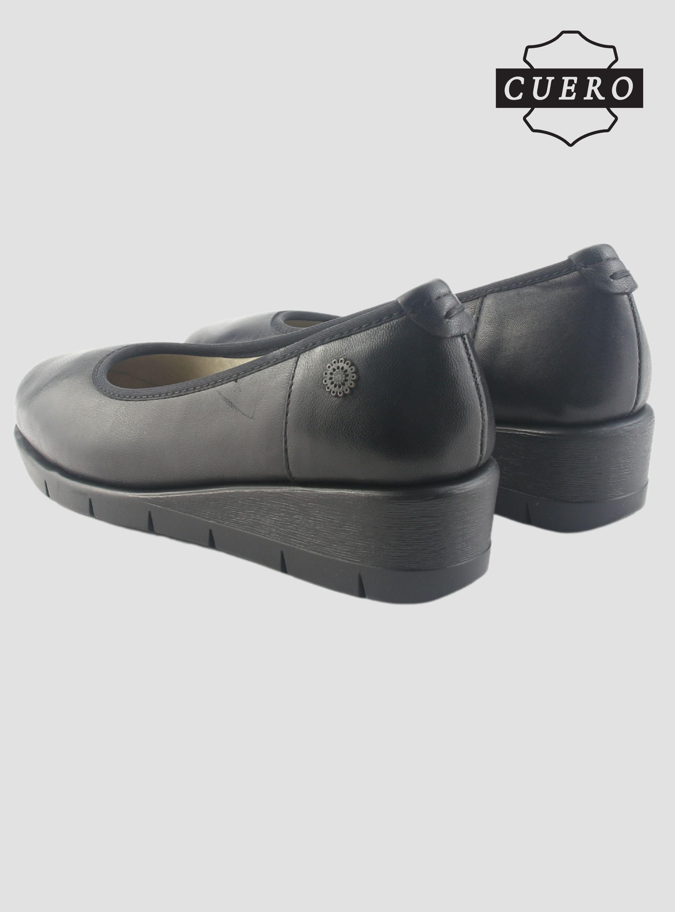 Zapato de Cuero Chalada Mujer Calafate-4 Negro Casual-6