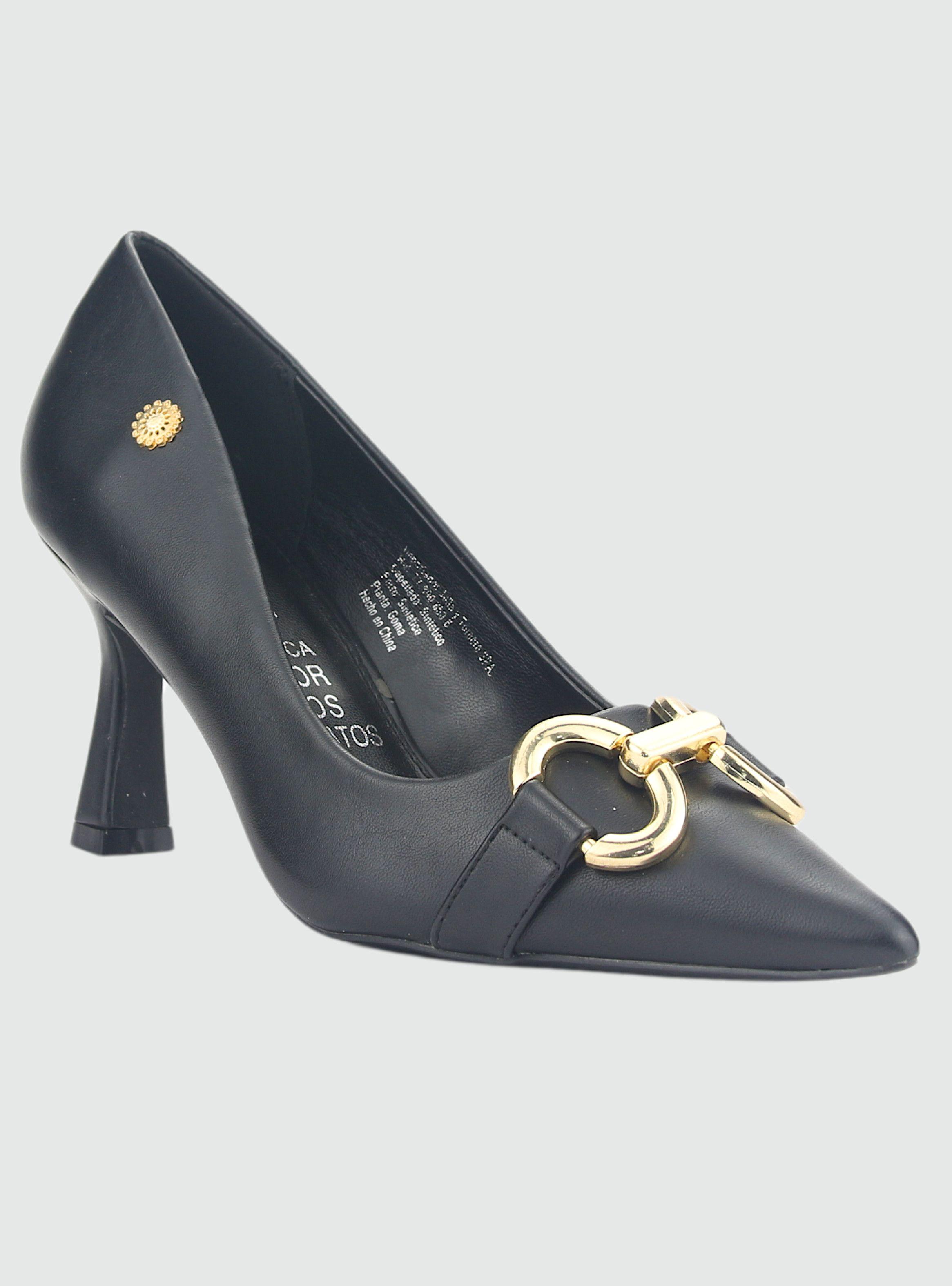 Zapato Chalada Mujer Crema-1 Negro Casual-2