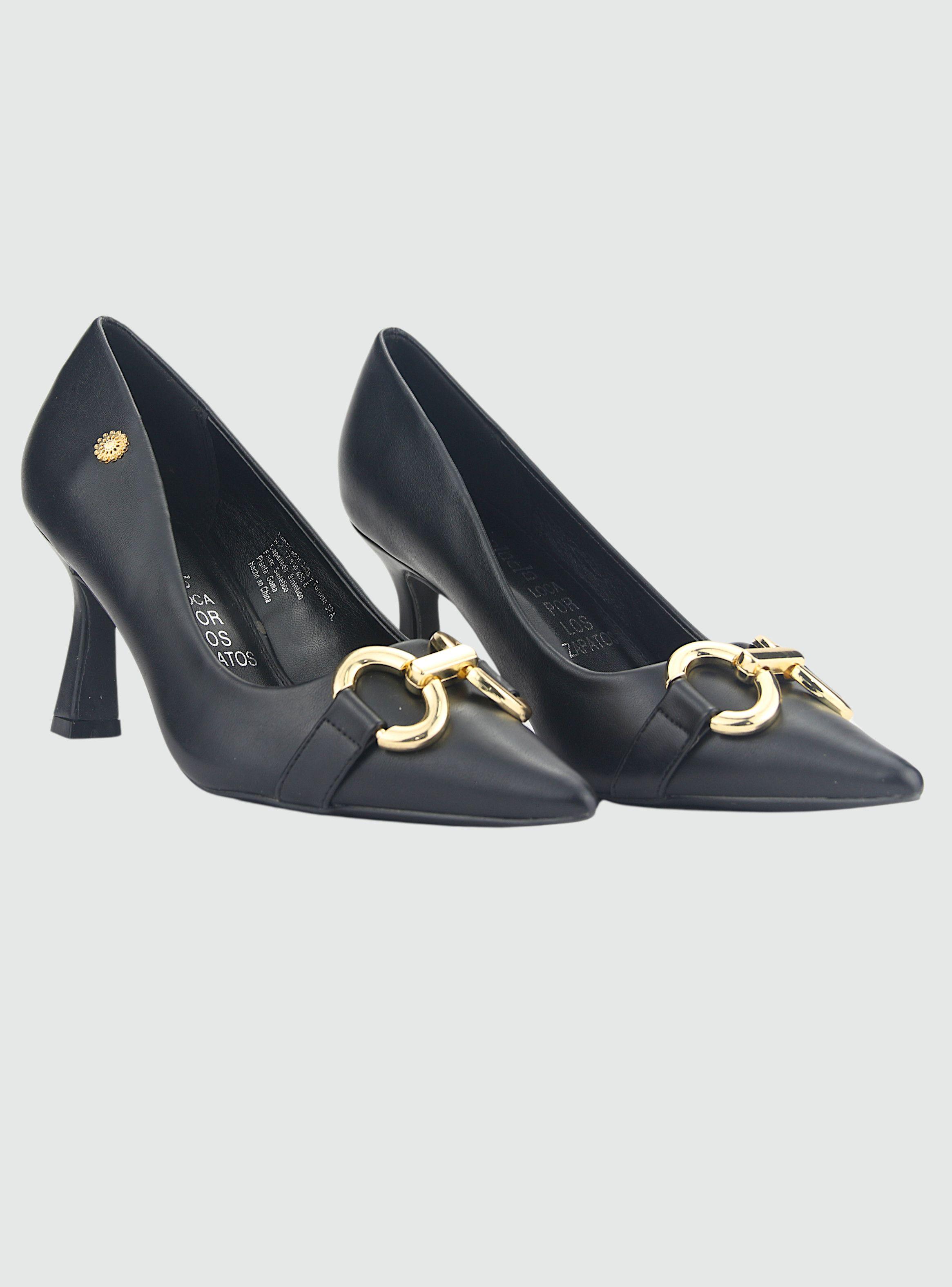 Zapato Chalada Mujer Crema-1 Negro Casual-4