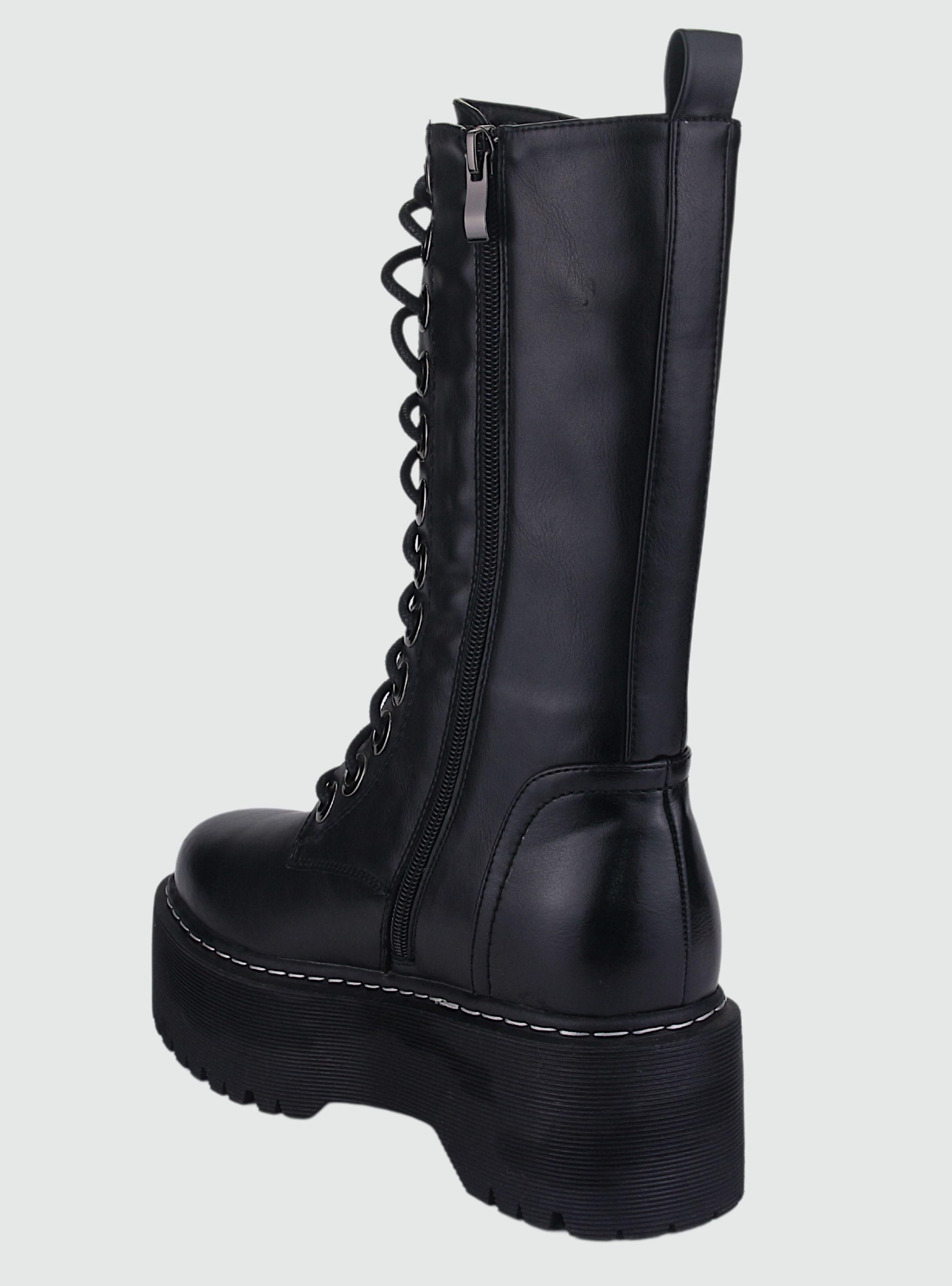 Bota Chalada Mujer Poolh-17 Negro Casual-3