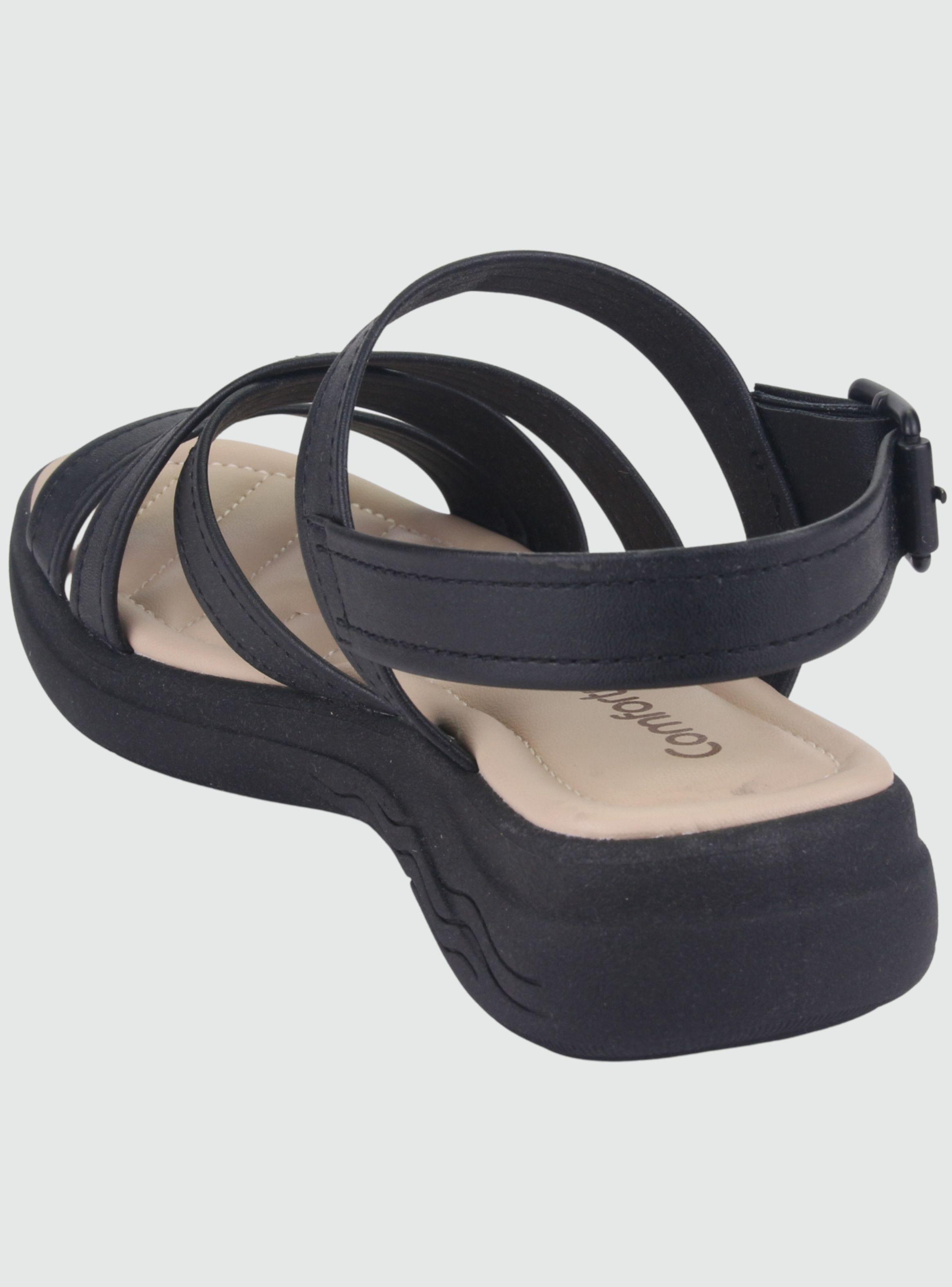 Sandalia Comfortflex Mujer 2261401 Negro Moda-3