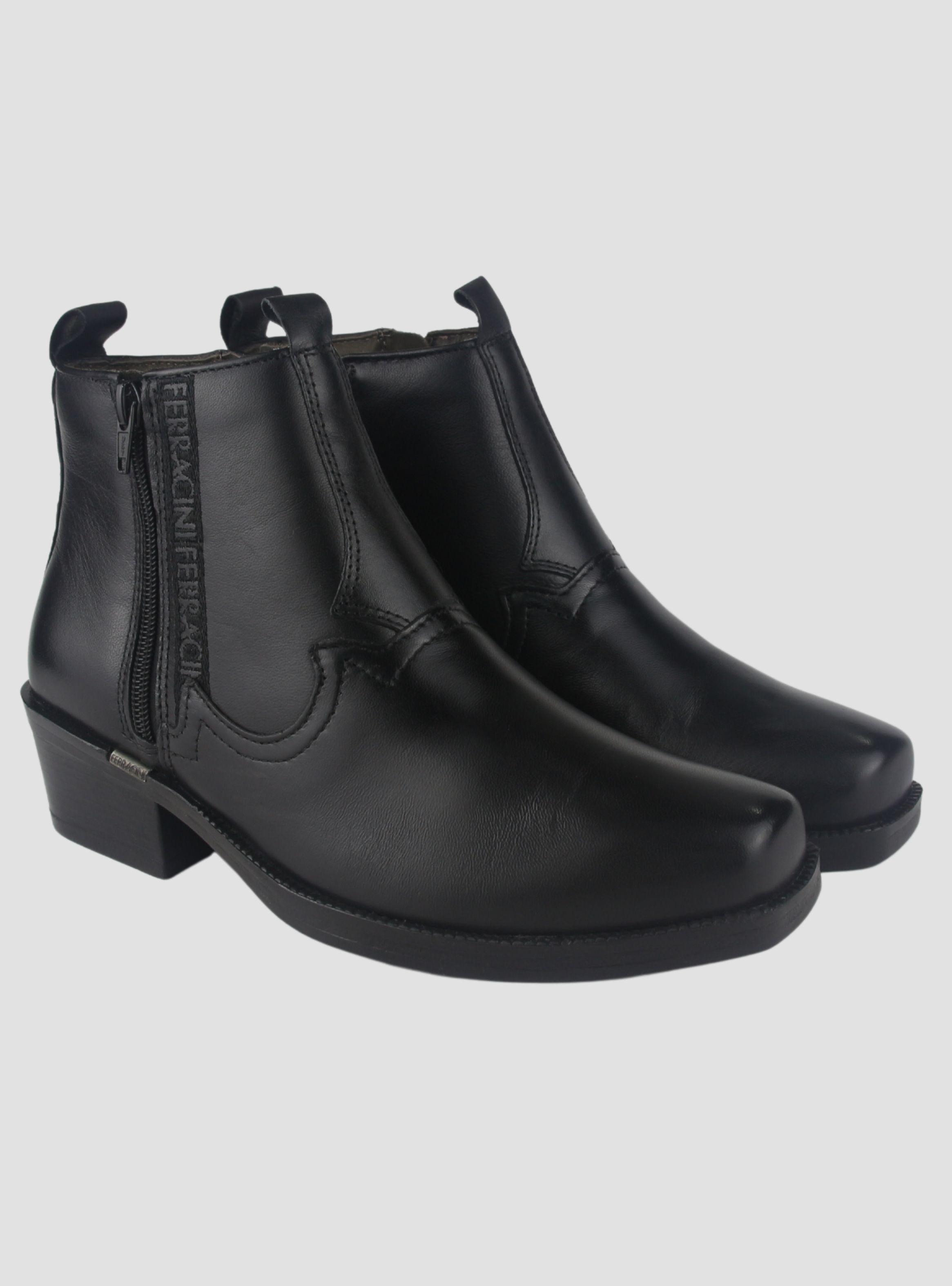 Botin Ferracini Hombre 8907 New Country Negro Casual-4