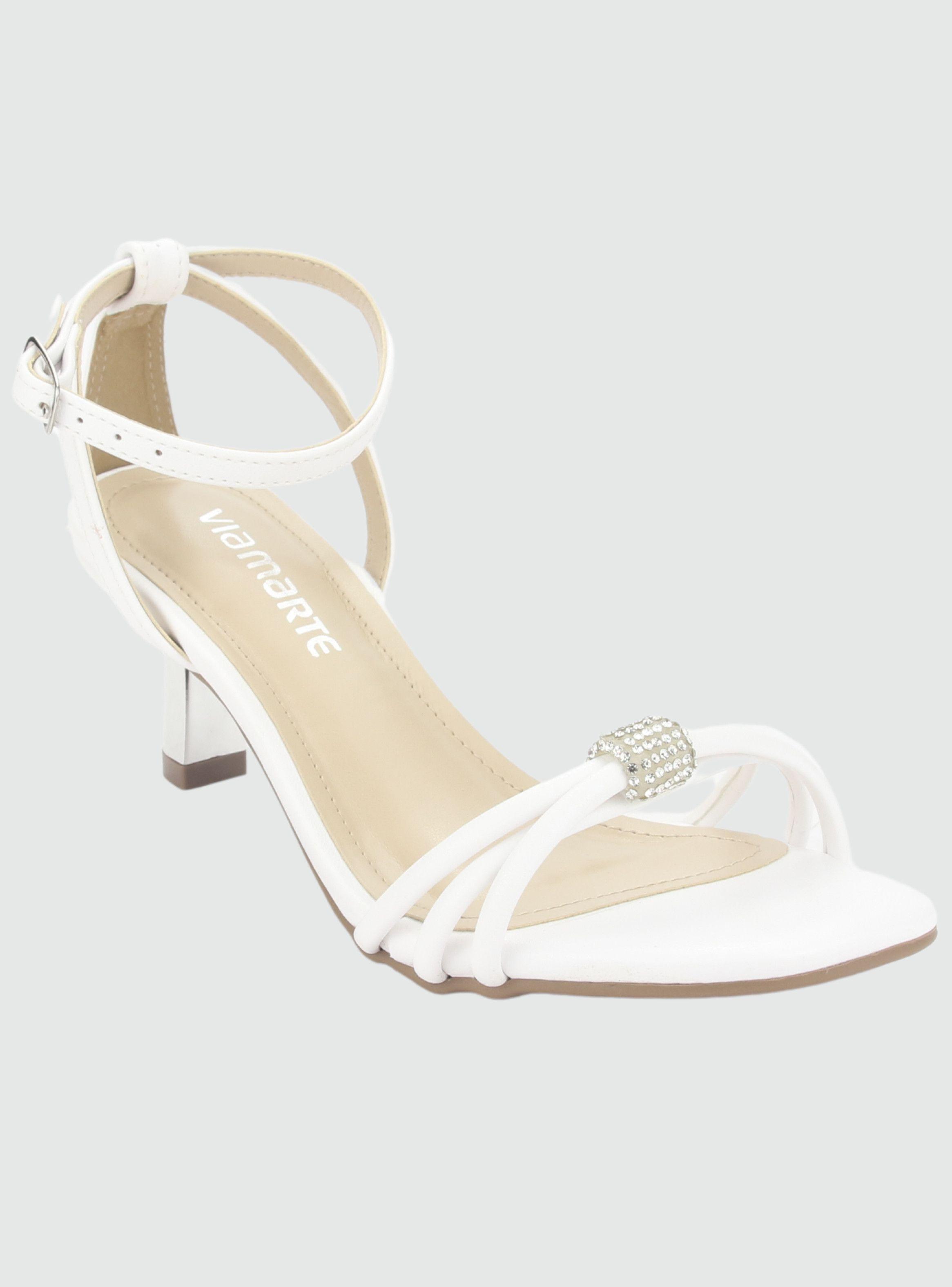 Sandalia Via Marte Mujer 23-18508 Branco Casual-2
