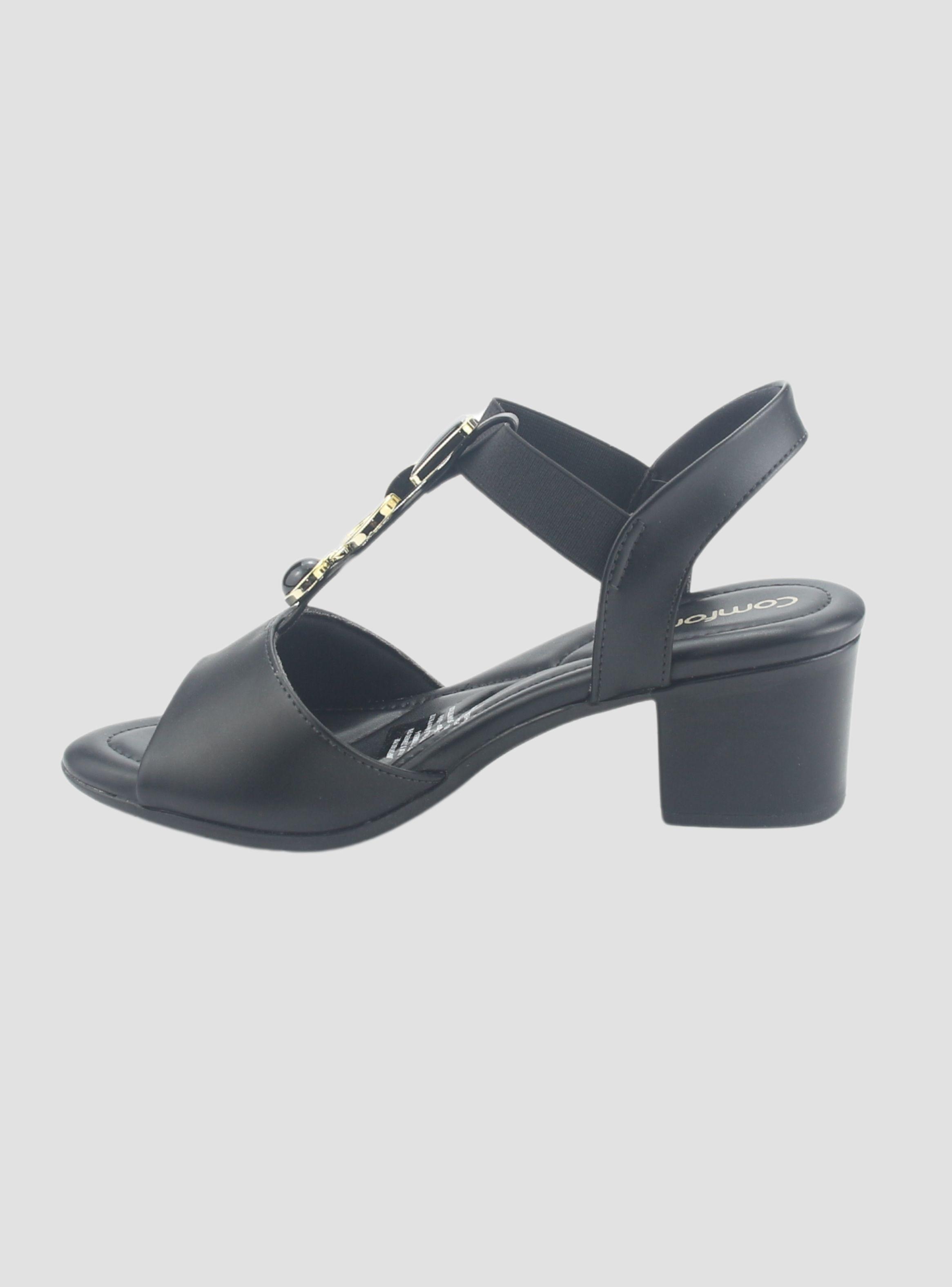 Sandalia Comfortflex Mujer 2457402 Negro Casual-1